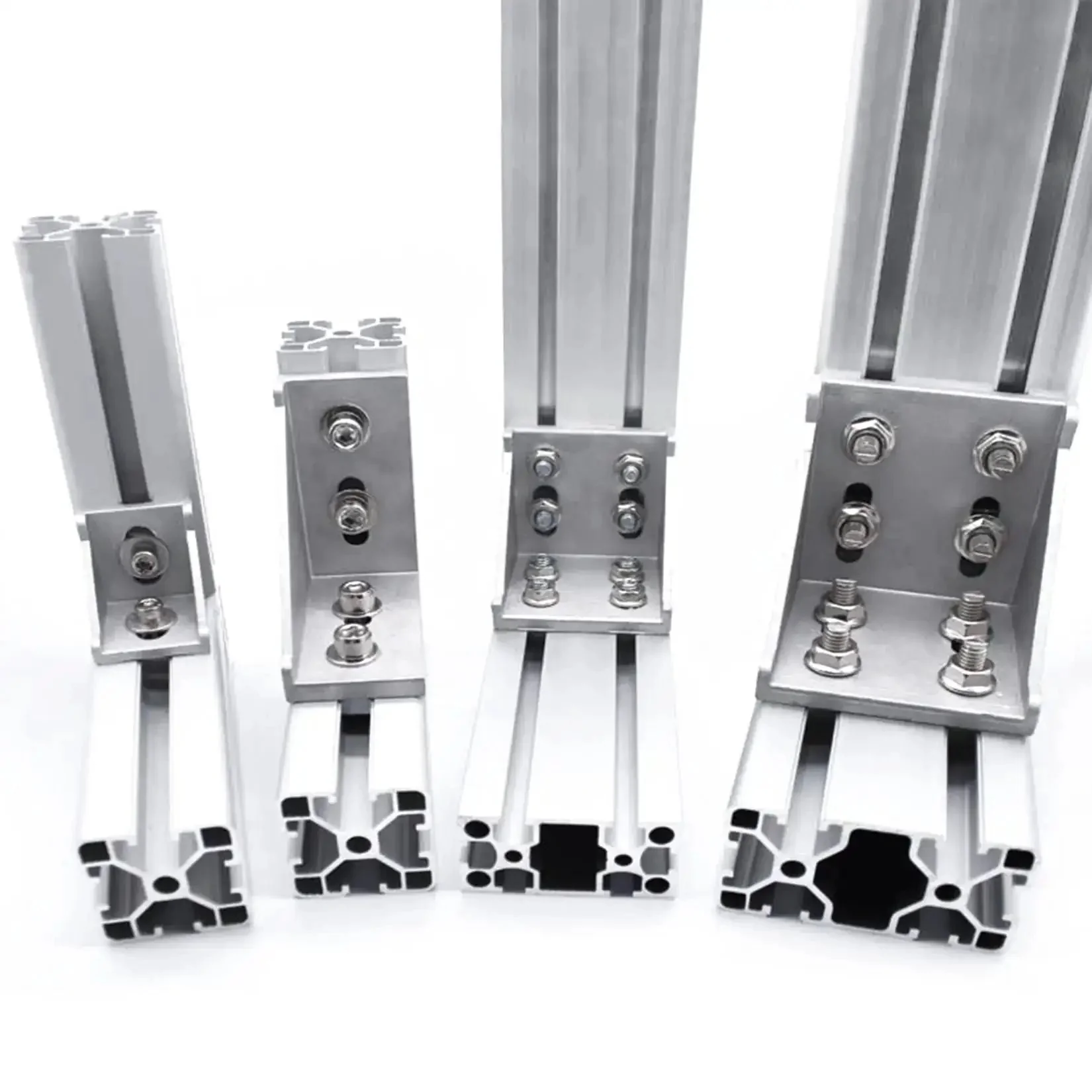 40 Series Aluminum Extrusion Connectors Kit With 4040 Corner Pieces, L Brackets, T Slot Nuts And M8 Bolts Built Tough For D IY Projects, Heavy Duty 40mm Profile Rail Fasteners, 20 Sets And 40 Screws - Image 4