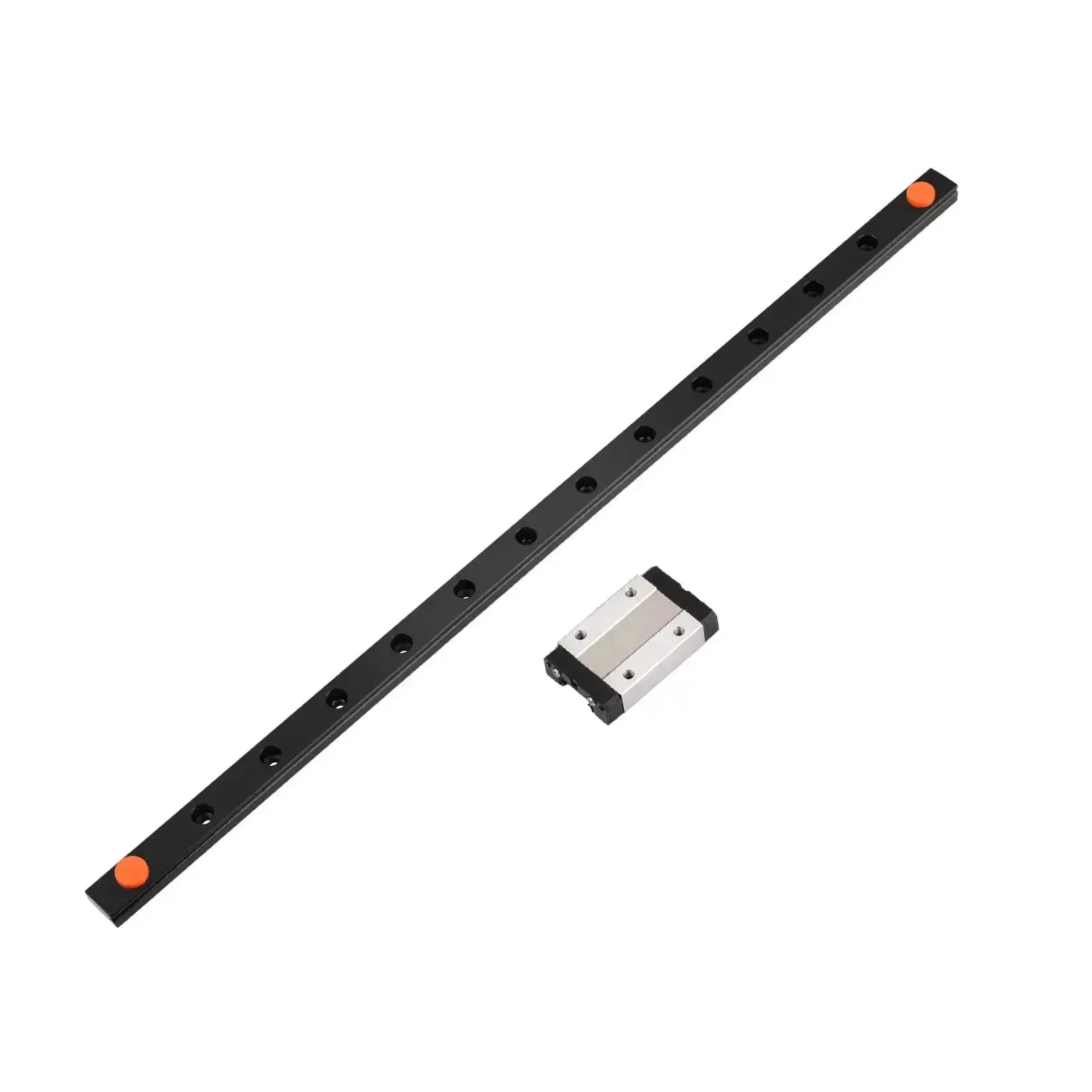 400mm Linear Rail With Carriage Block For DIY 3D Printers And Machines Heavy Duty Steel Guide Rail Rust Resistant Blackened Finish High Precision Smooth Low Noise Operation Ideal For Hobbyists And Pro Makers - Image 2