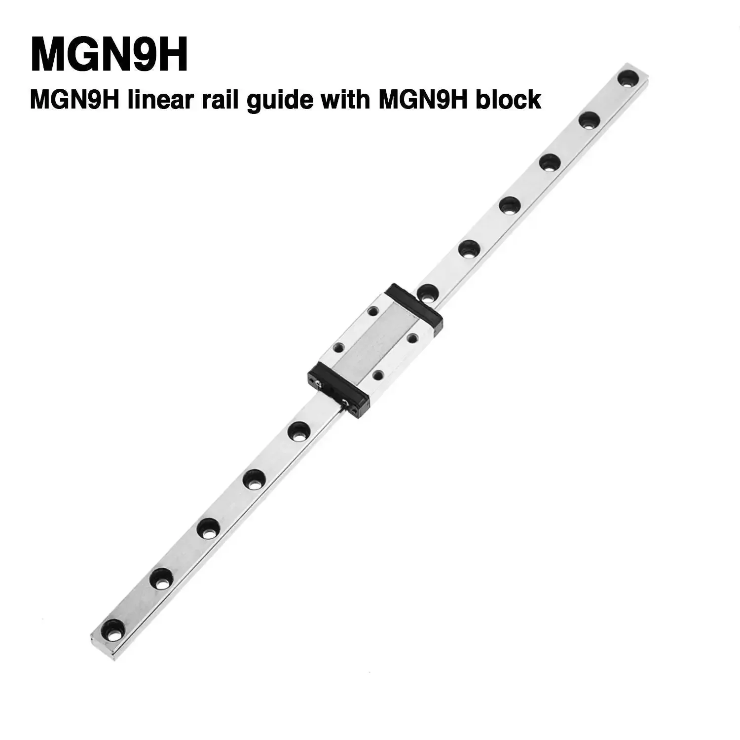 400mm MGN9 Linear Sliding Rail Guide With MGN9H Carriage Block For 3D Printer And CNC Machine Rock Solid Bearing Steel Rails Smooth Motion Durable Guide System - Image 5