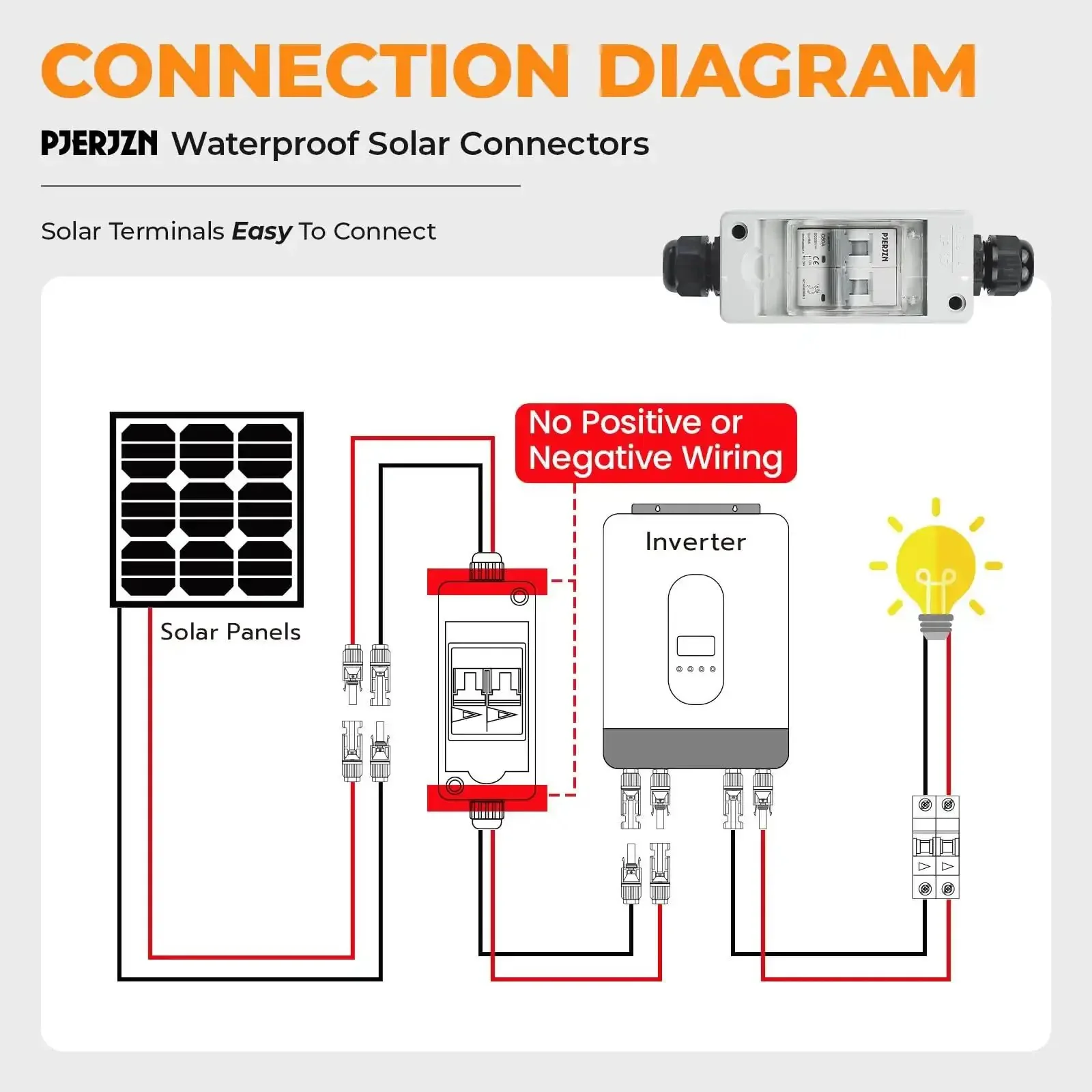 40Amp 550V DC Solar Panel Disconnect Switch For Solar PV Homes Mini Circuit Breaker Box Easy Install With Premium Copper Coil Wide Handle Battery Ready Safety Switch For Solar Power - Image 2