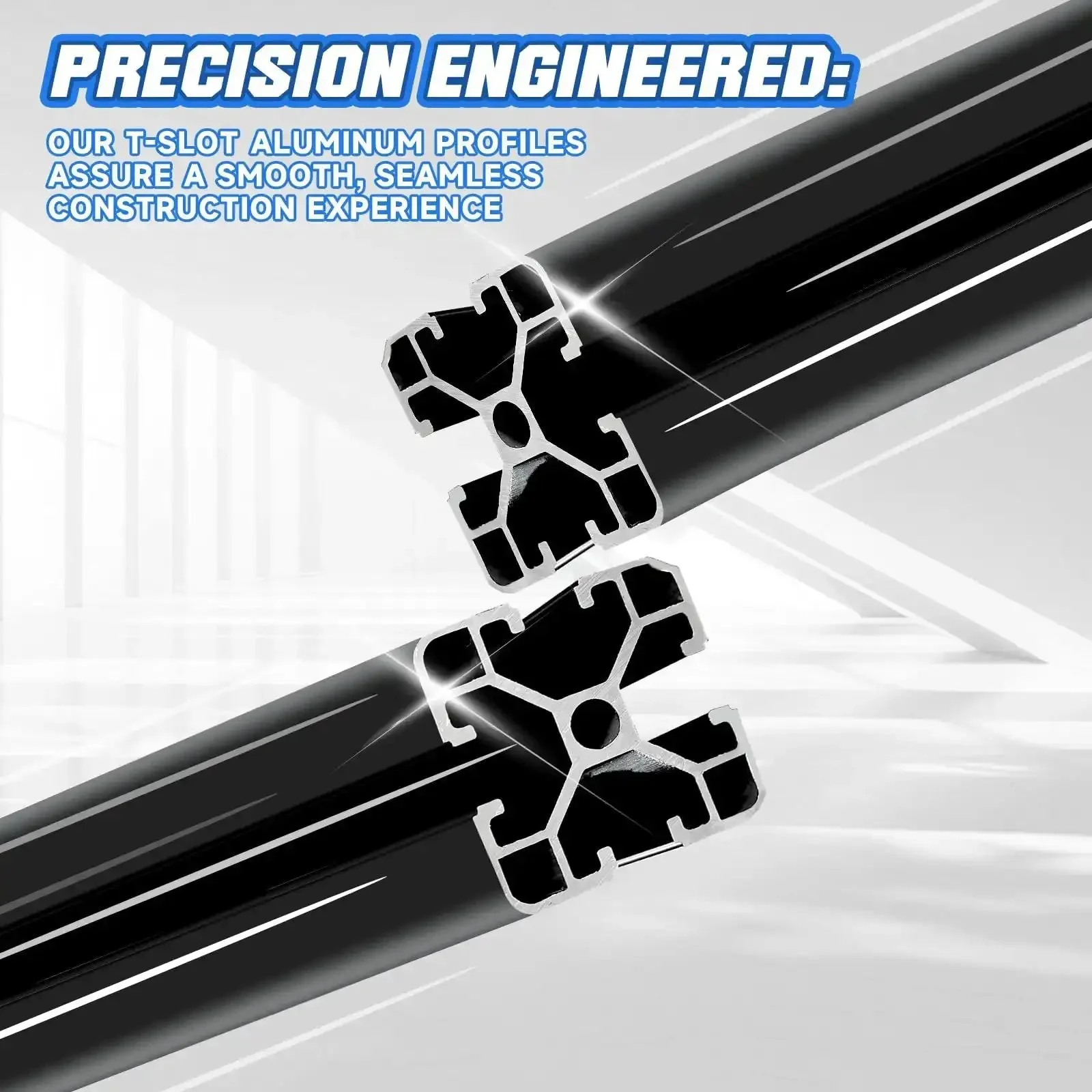 40x40 T Slot Aluminum Profile 1000mm Black Four Pack for Framing and Workstations, Built Tough and Easy to Assemble, Versatile European Standard Extrusion for DIY Projects and Pro Builds - Image 4