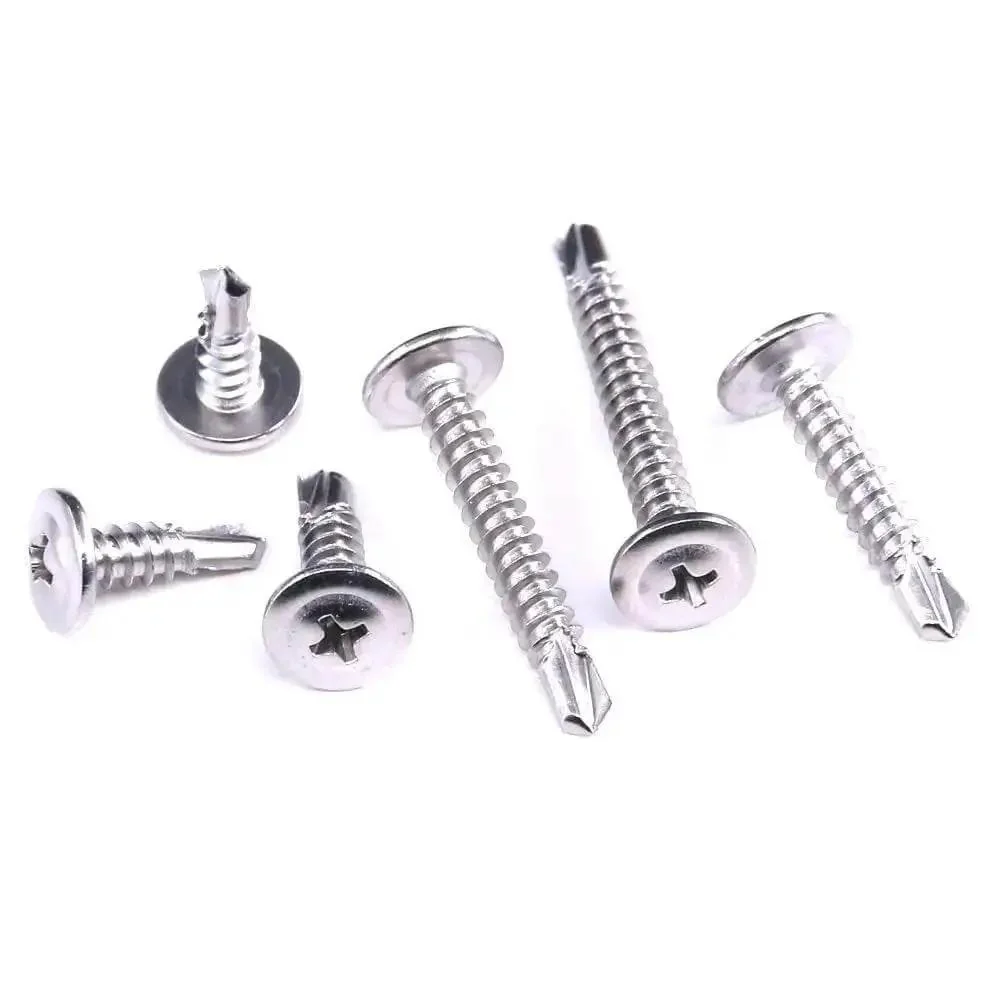 410 Stainless Steel Self Drilling Screws Kit For Metal With Wafer Head Phillips Drive Six Size Assortment From Ten By Half Inch To Ten By One And A Half Inch 200 Count Pack For Sheet Metal Tek Screws - Image 5