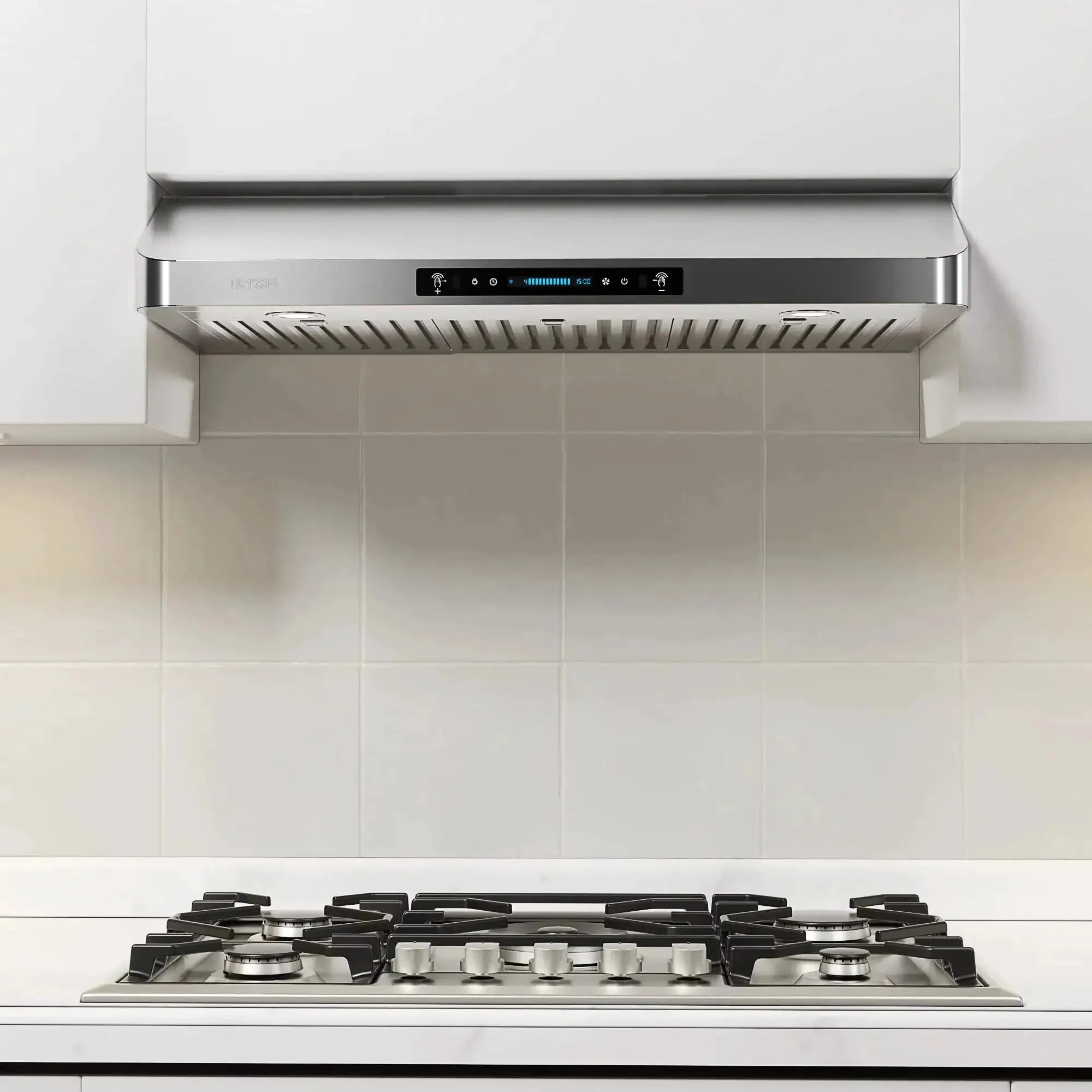 42 Inch Under Cabinet Range Hood With 900 CFM Dual Motors, Four Speed Gesture Sensing And Touch Control, Stainless Steel Kitchen Vent With Three Baffle Filters, Ultra Quiet Heavy Duty Design For Quick Smoke And Odor Removal - Image 2