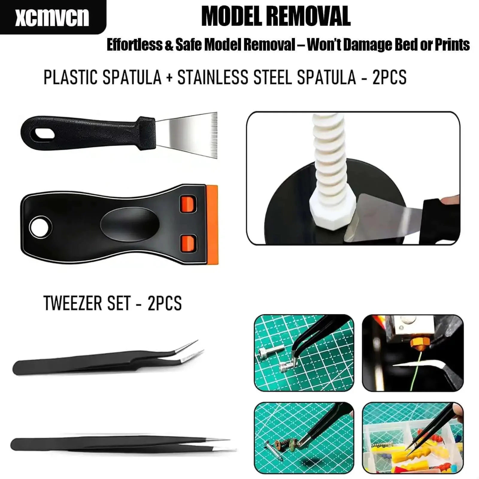 43-Piece Pro 3D Printer Tools Kit With Grab-And-Go All-In-One Maintenance And Cleaning Set For FDM And SLA Printers Includes Nozzle Cleaners Scrapers Brushes Wire Cutters Engraving Knife Files And More - Image 5
