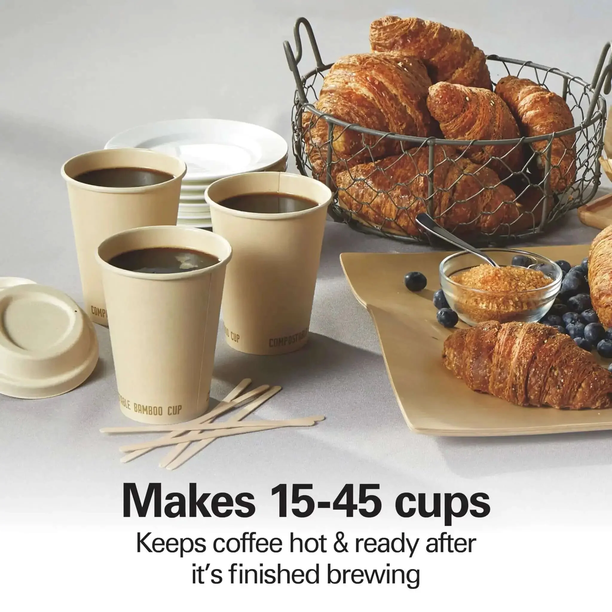 45 Cup Fast Brew Coffee Urn And Hot Beverage Dispenser Great For Large Crowds Keeps Coffee Hot And Ready Brews 15 To 45 Cups In About 28 Minutes Perfect For Offices Events And Big Gatherings - Image 6