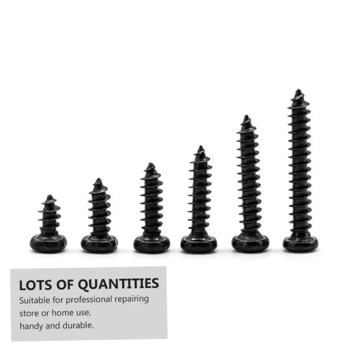 450 Piece Black PA Cross Head Round Self Tapping Screws Kit For Electronics And Furniture Repairs Miniature Screws Set Easy To Use Durable DIY Home And Pro Tools - Image 3
