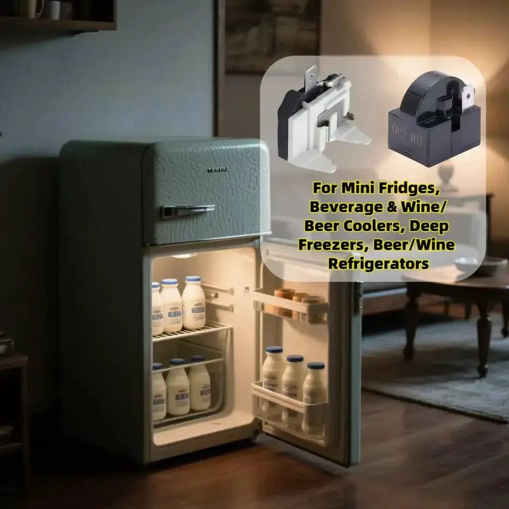4.7 Ohm 1 Pin PTC Compressor Start Relay Overload Kit Replacement For Mini Fridges And Compact Refrigerators Easy Plug And Play Beverages And Wine Coolers Deep Freezers Beer And Wine Refrigerators - Image 3