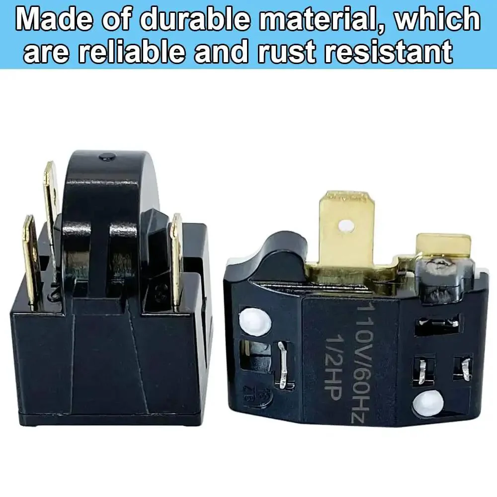 4.7 Ohm 3 Pin PTC Start Relay With Overload Protector For Refrigerator Replacement Parts Fridge Repair Fits Whirlpool Vissani Kenmore Koldfront Mini Fridges And Coolers Easy Install And Durable - Image 4