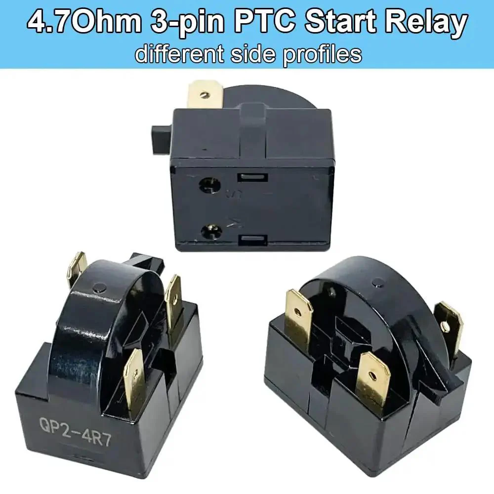 4.7 Ohm 3 Pin PTC Start Relay With Overload Protector For Refrigerator Replacement Parts Fridge Repair Fits Whirlpool Vissani Kenmore Koldfront Mini Fridges And Coolers Easy Install And Durable - Image 6