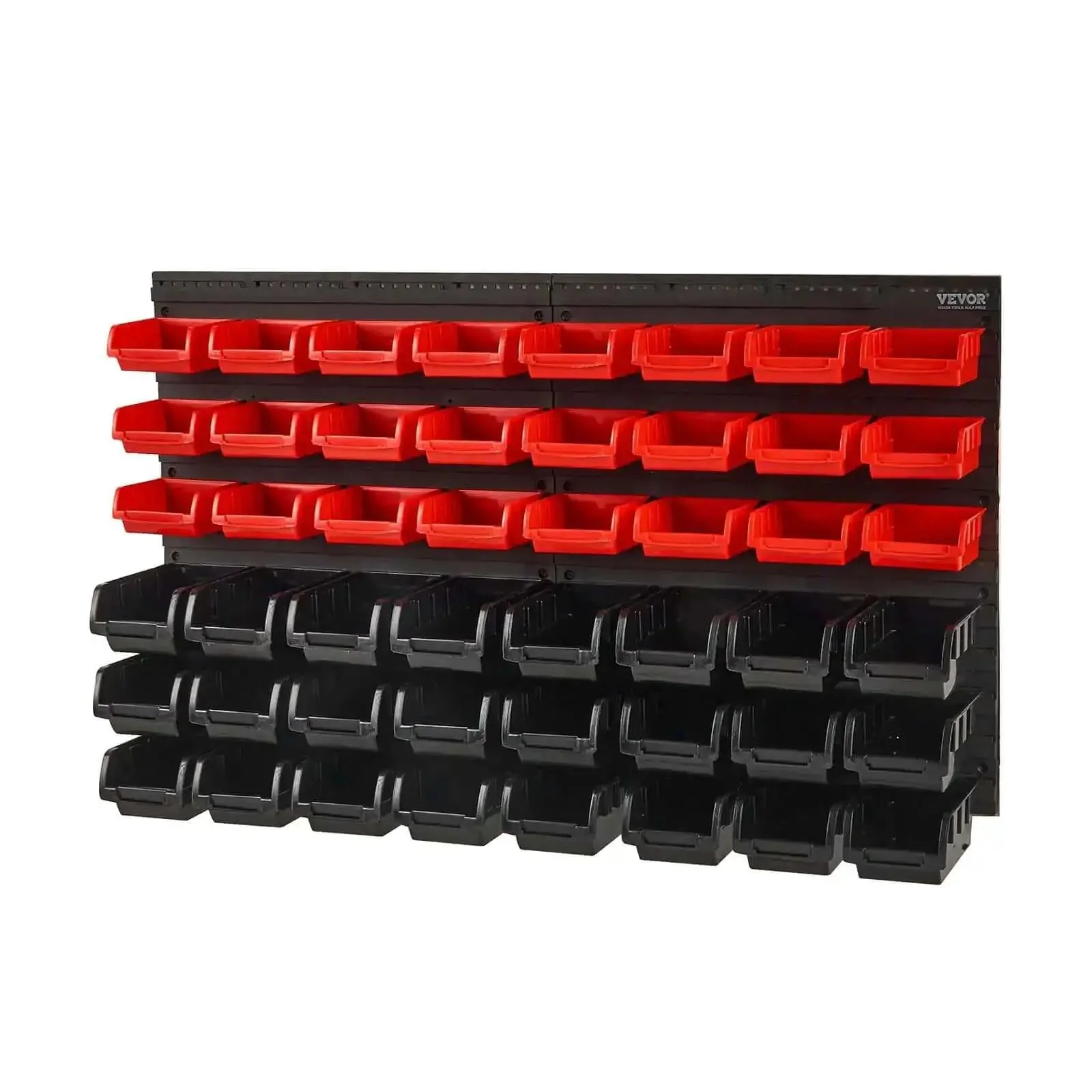 48 Bin Wall Mounted Storage Bins Rack Organizer For Garage And DIY Shop Tools Ready For Screws Nuts Bolts Nails Beads And Small Hardware With Durable Wall Panels And Stackable Flexible Design - Image 3
