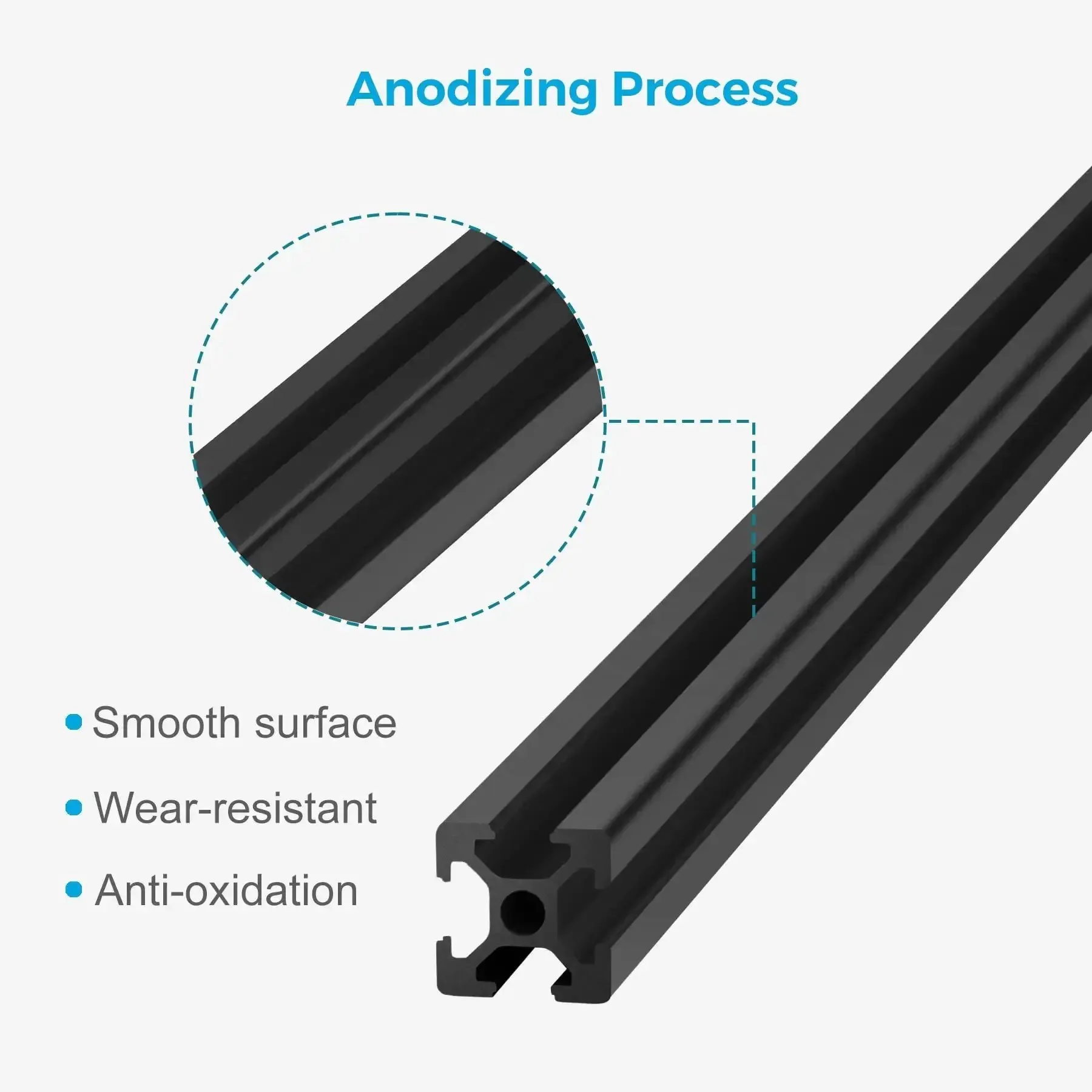 48 Inch T Slot 2020 Aluminum Extrusion Profile for 3D Printer and CNC DIY, High-Strength European Standard Aluminum Rail Guide With Anodized Black Finish for Makers and DIYers - Image 7