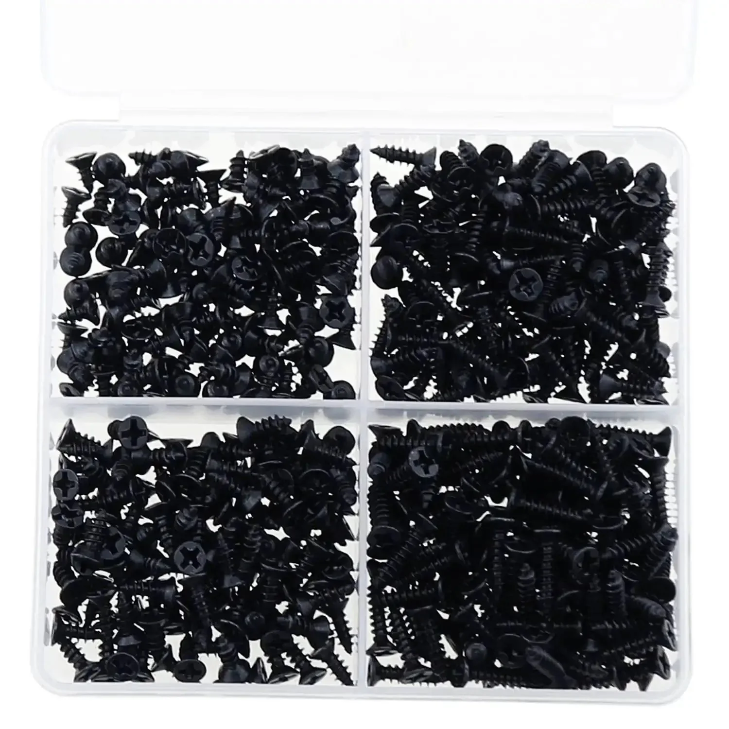 480Pcs M3 Phillips Flat Head Self Tapping Wood Screws Set For DIY Projects Black Carbon Steel With Deep Threads And No Burrs, Perfect For Woodworking Gardening Architecture And Craft Making Includes M3x6 And M3x8 - Image 5