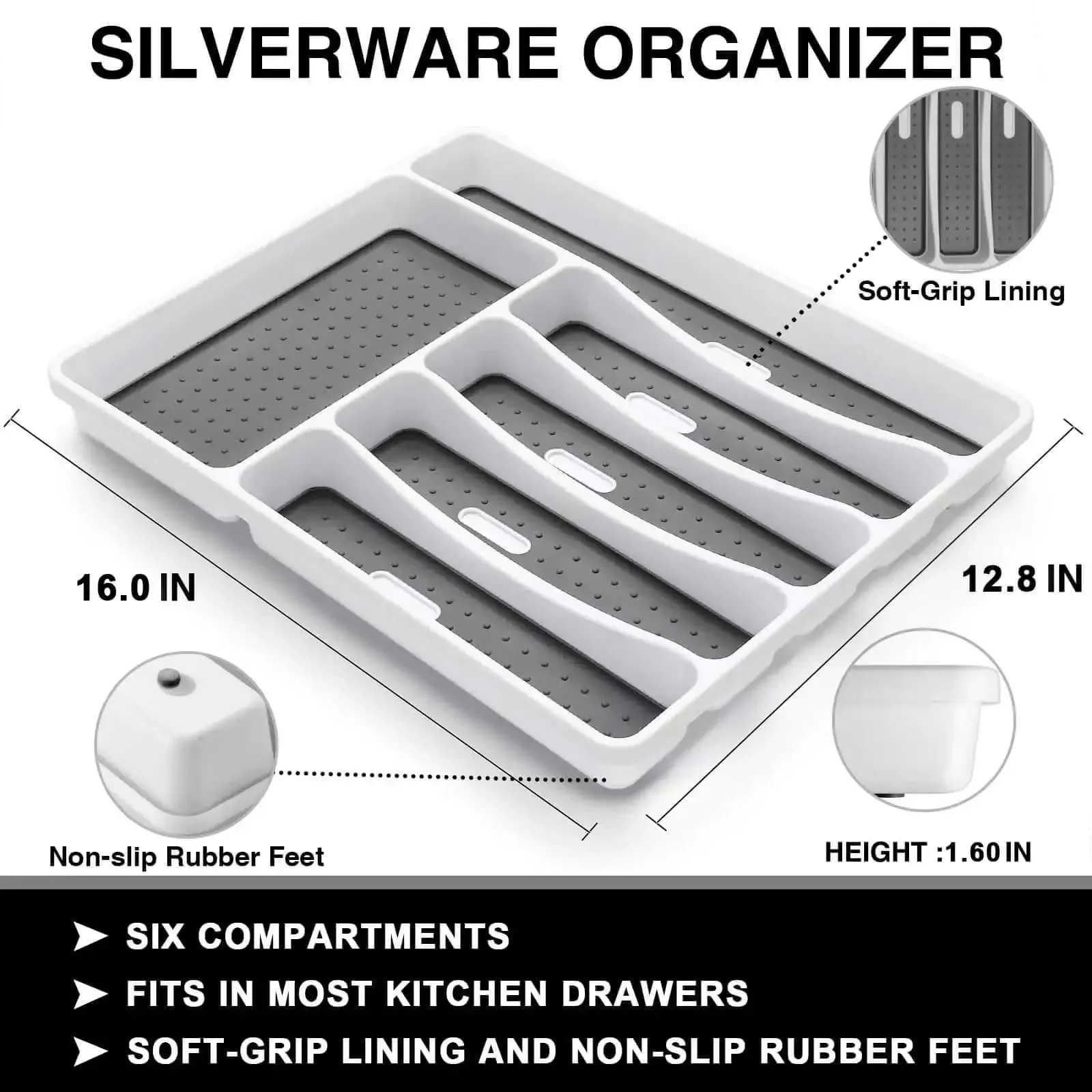 49 Piece Silverware Set With Drawer Organizer For 8 People Built Tough For Everyday Home Use Heavy Duty Cutlery With Steak Knives Rust Proof Mirror Polished And Dishwasher Safe - Image 4