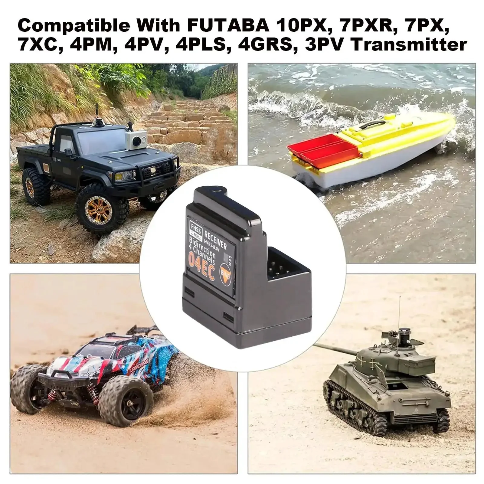4CH 2.4GHz RC Receiver With SBUS2 And 8.4V High Voltage Internal Antenna, Compatible With T-FHSS Transmitters For Crawler RC Cars, Buggy, And Boats Everywhere - Image 3
