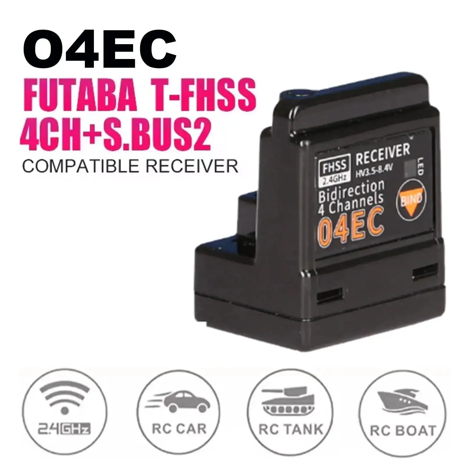 4CH 2.4GHz RC Receiver With SBUS2 And 8.4V High Voltage Internal Antenna, Compatible With T-FHSS Transmitters For Crawler RC Cars, Buggy, And Boats Everywhere - Image 5