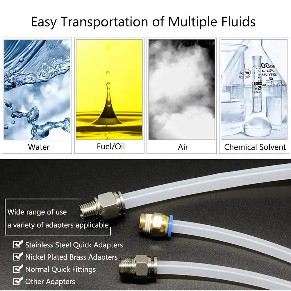 4mm OD Nylon Pneumatic Air Line Tubing Clear 32.8 Ft Long, 2.5mm ID, SAE J844 Tubing For Fluid Transfer And Air Brake Systems, Abrasion Resistant, Heat Resistant, Chemical Resistant, Operating From -40 to 248 Fahrenheit, 362 PSI Working Pressure - Image 3