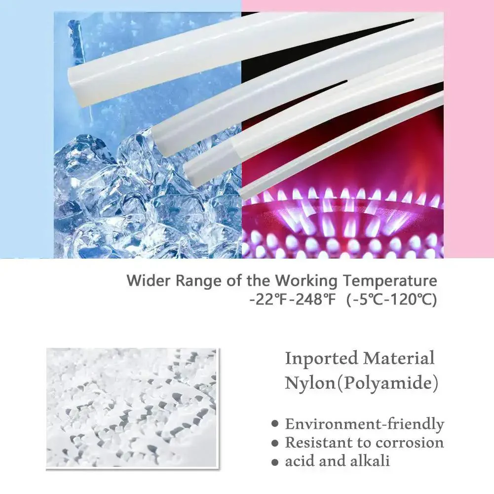 4mm OD Nylon Pneumatic Air Line Tubing Clear 32.8 Ft Long, 2.5mm ID, SAE J844 Tubing For Fluid Transfer And Air Brake Systems, Abrasion Resistant, Heat Resistant, Chemical Resistant, Operating From -40 to 248 Fahrenheit, 362 PSI Working Pressure - Image 5