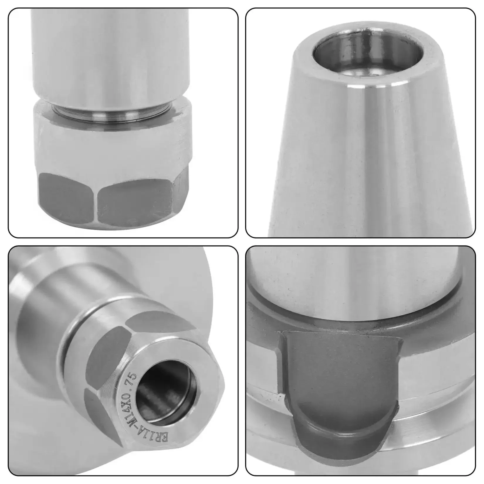 4Pcs BT30 ER11 60mm Collet Chuck CNC Tool Holder For Milling Machines And Lathes Rock Solid Steel Construction Quenched For Extra Hardness Rust Resistant For Precision And Long Life - Image 3