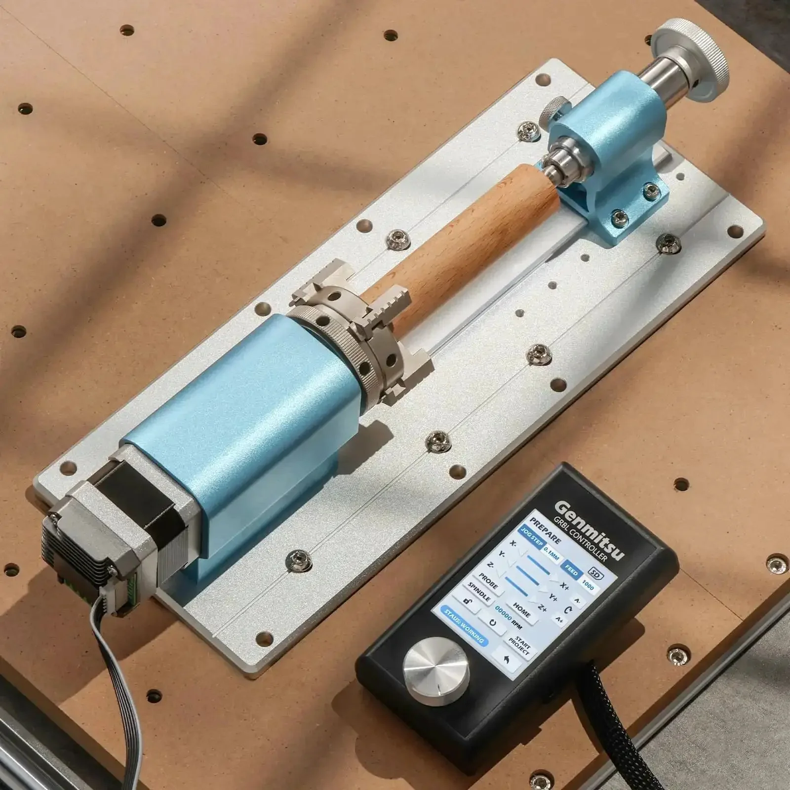 4th Axis Rotary Module Upgrade For 4040 And 3030 CNC Machines With Planetary Geared Stepper Motor 4 Jaw Chuck And 10 To 200mm Clamp For Pro Grade Rotary Carving - Image 3