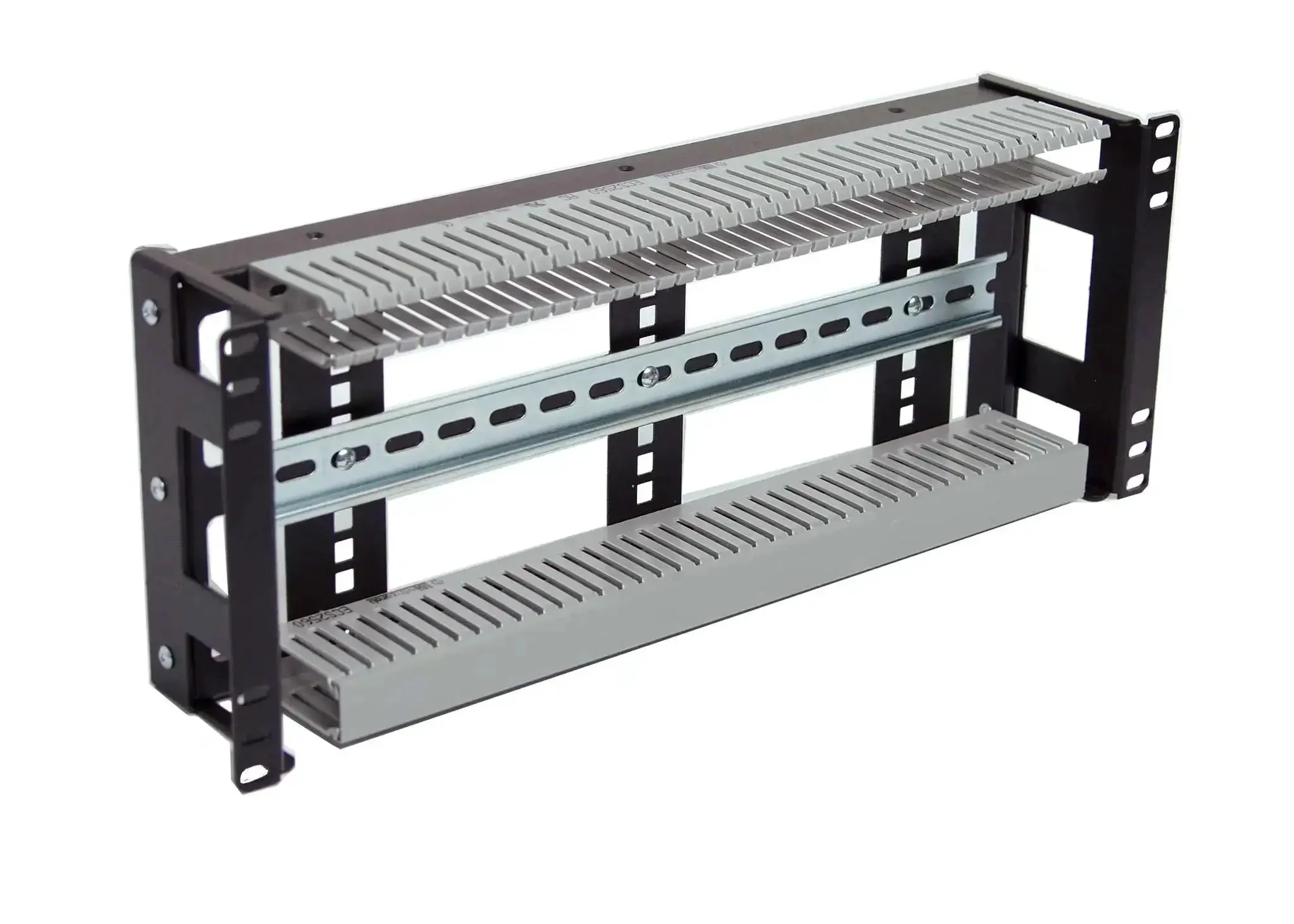 4U Rackmount Low Profile DIN Rail Panel, 3.78 Inch Depth, Heavy Duty 14 Gauge Steel, Fits Standard 19 Inch 2 Post or 4 Post Racks, EN50022 Top Hat T35 TS32 DIN Rail Compatible, Industrial Cabinet Accessory - Image 6