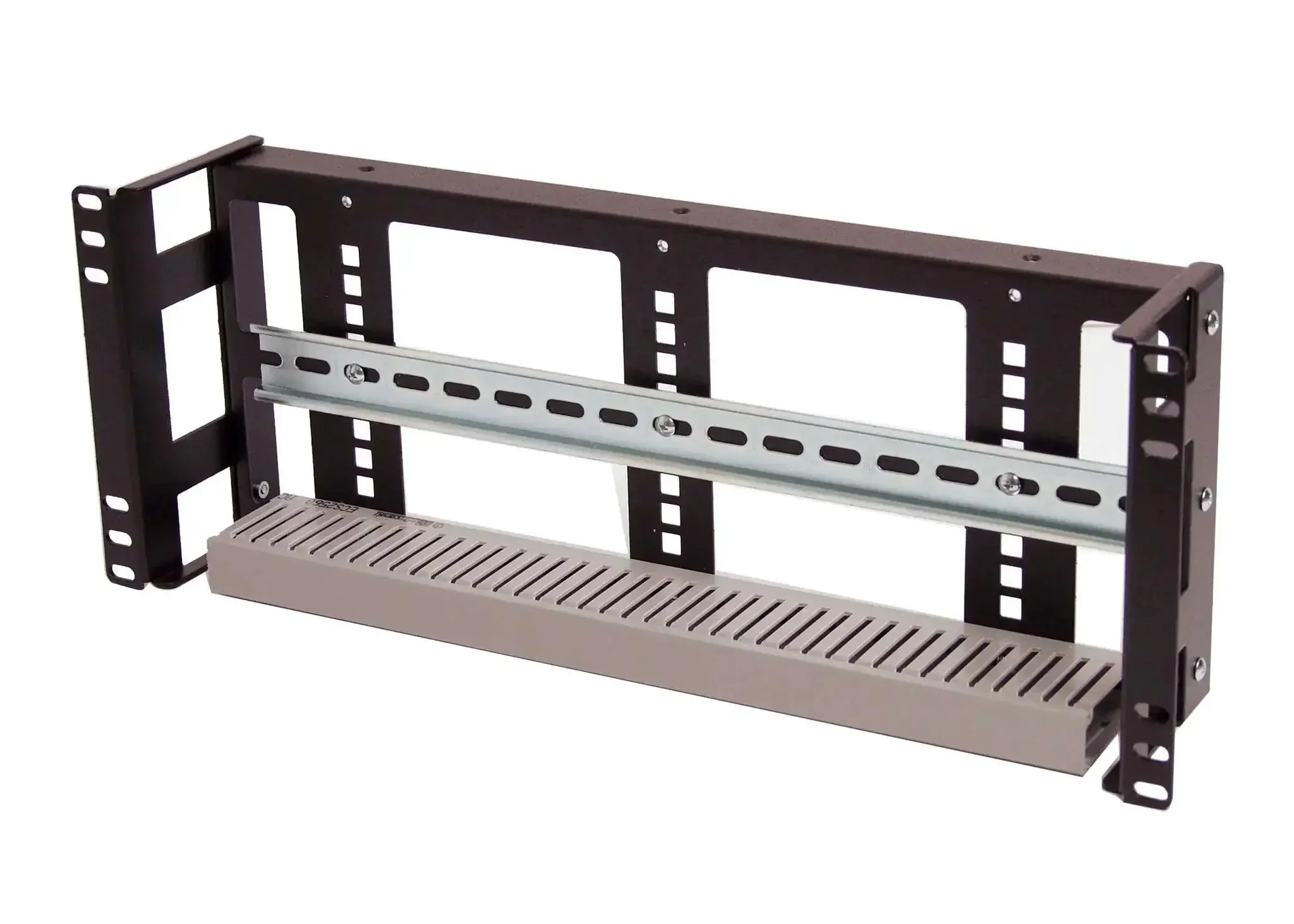 4U Rackmount Low Profile DIN Rail Panel, 3.78 Inch Depth, Heavy Duty 14 Gauge Steel, Fits Standard 19 Inch 2 Post or 4 Post Racks, EN50022 Top Hat T35 TS32 DIN Rail Compatible, Industrial Cabinet Accessory - Image 8