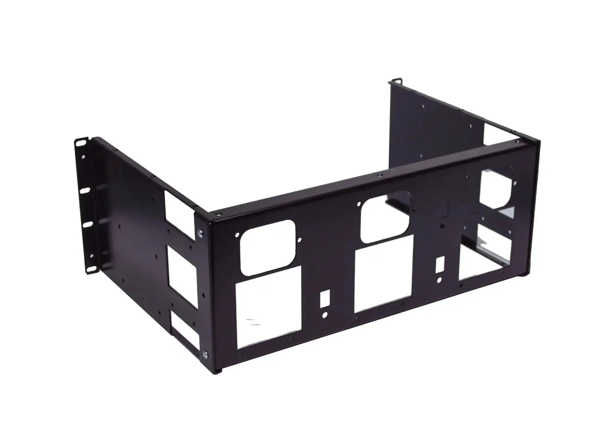 4U Rackmount Panel For ATX PS2 Power Supplies Mounting In 19 Inch Rack Cabinets Heavy Duty 14 Gauge Steel Front Center Or Rear Mount Fits 2 Post And 4 Post Racks Ideal For PLCs DIN Rail Equipment - Image 6