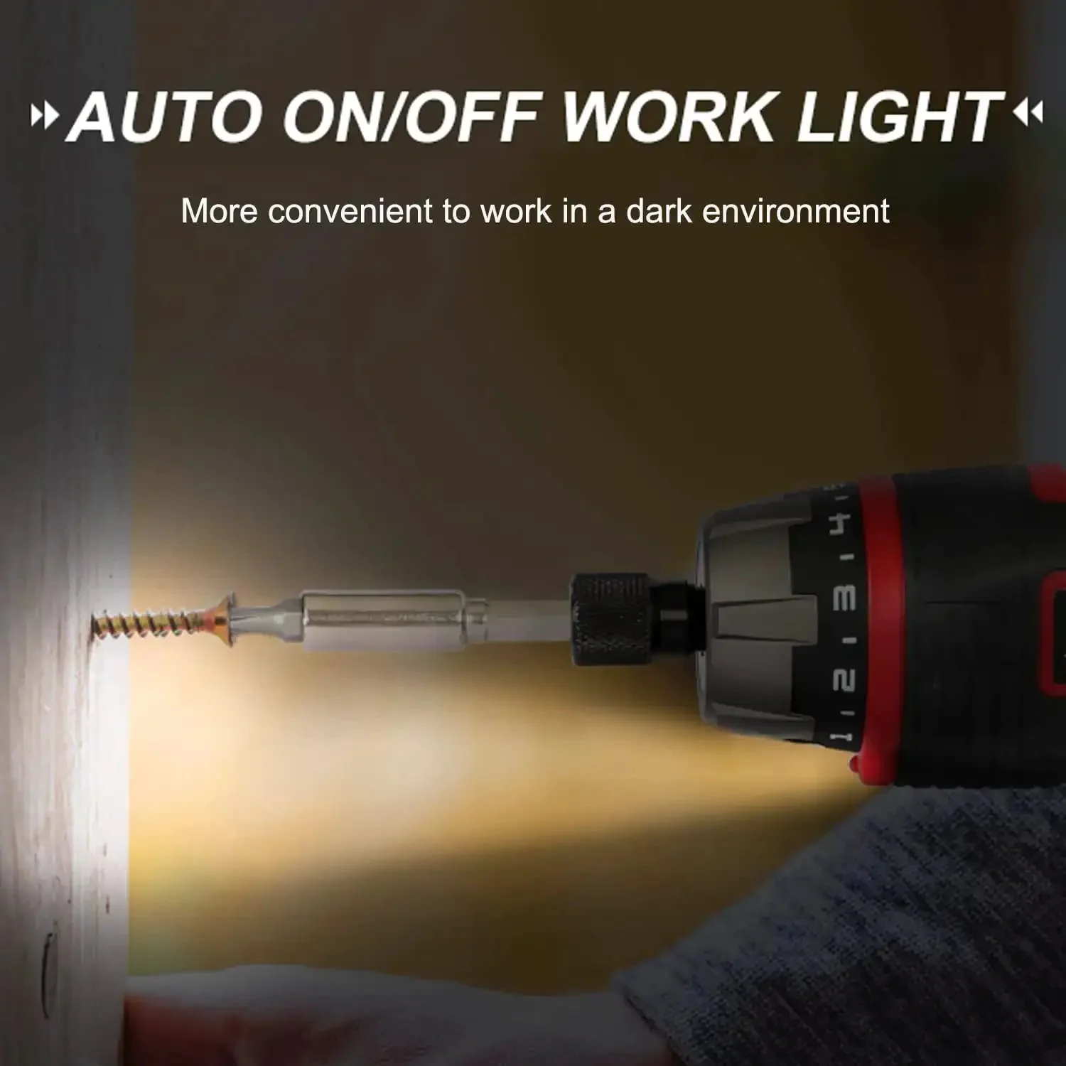 4V Cordless Screwdriver Kit With 44 Accessories, 5.65Nm Torque, 200 RPM, 5 Plus 1 Torque Settings, Dual Position Handle And LED Light, Rechargeable Mini Power Drill For DIY Projects, Lightweight And Easy To Use - Image 3