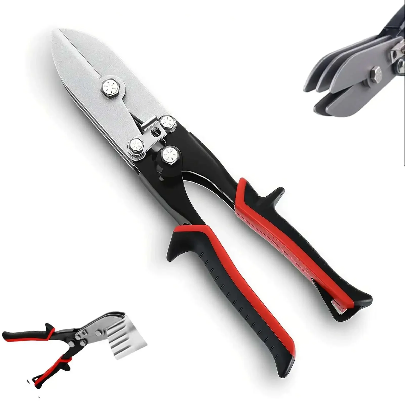 5 Blade Hand Crimper For Sheet Metal And Gutter Work Heavy Duty Crimp Tool For 24 To 28 Gauge Stainless Steel HVAC Ductwork Downspouts Stove Pipes And Venting Projects Pro Grade Ergonomic Non Slip Grip