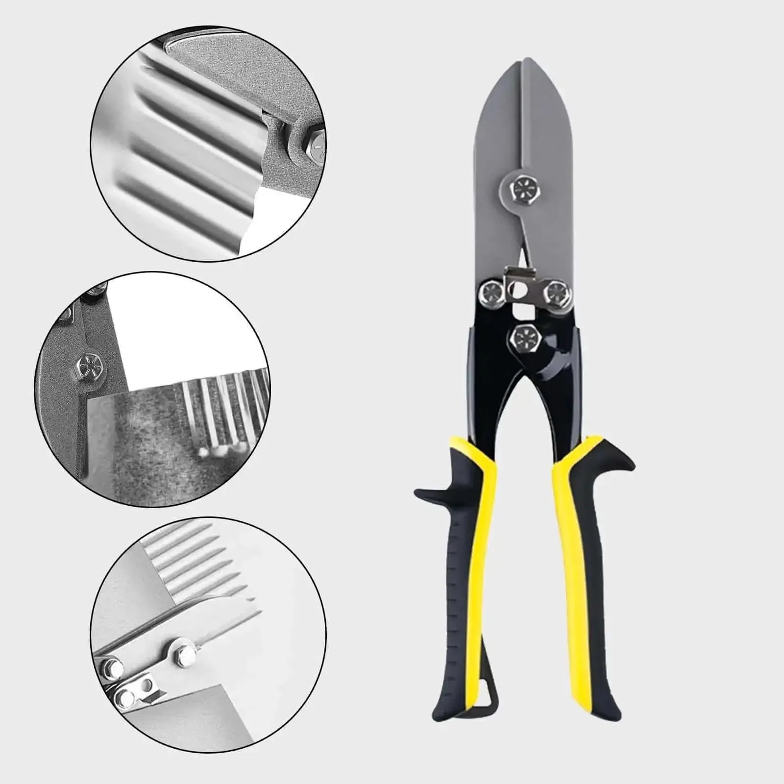 5-Blade Hand Crimping Pliers For 24 To 28 Gauge Metal Sheets With Locking Nonslip Grip, Carbon Steel Construction Heavy-Duty Build Black And Yellow, Pro Grade HVAC Ductwork And Duct Fabrication - Image 7