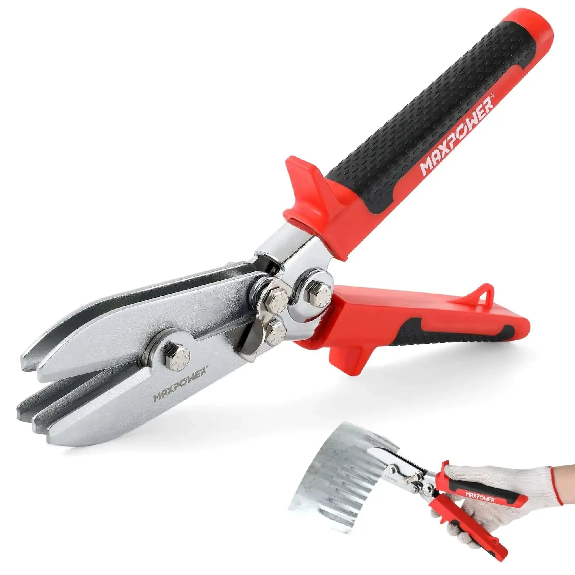 5-Blade Sheet Metal Crimper Hand Tool For Ductwork And Stove Pipe, 9.8 Inch HVAC Crimper For 24 Gauge Steel And 26 Gauge Stainless, Heavy Duty Downspout Duct Crimping Tool For Fast, Precise Joints