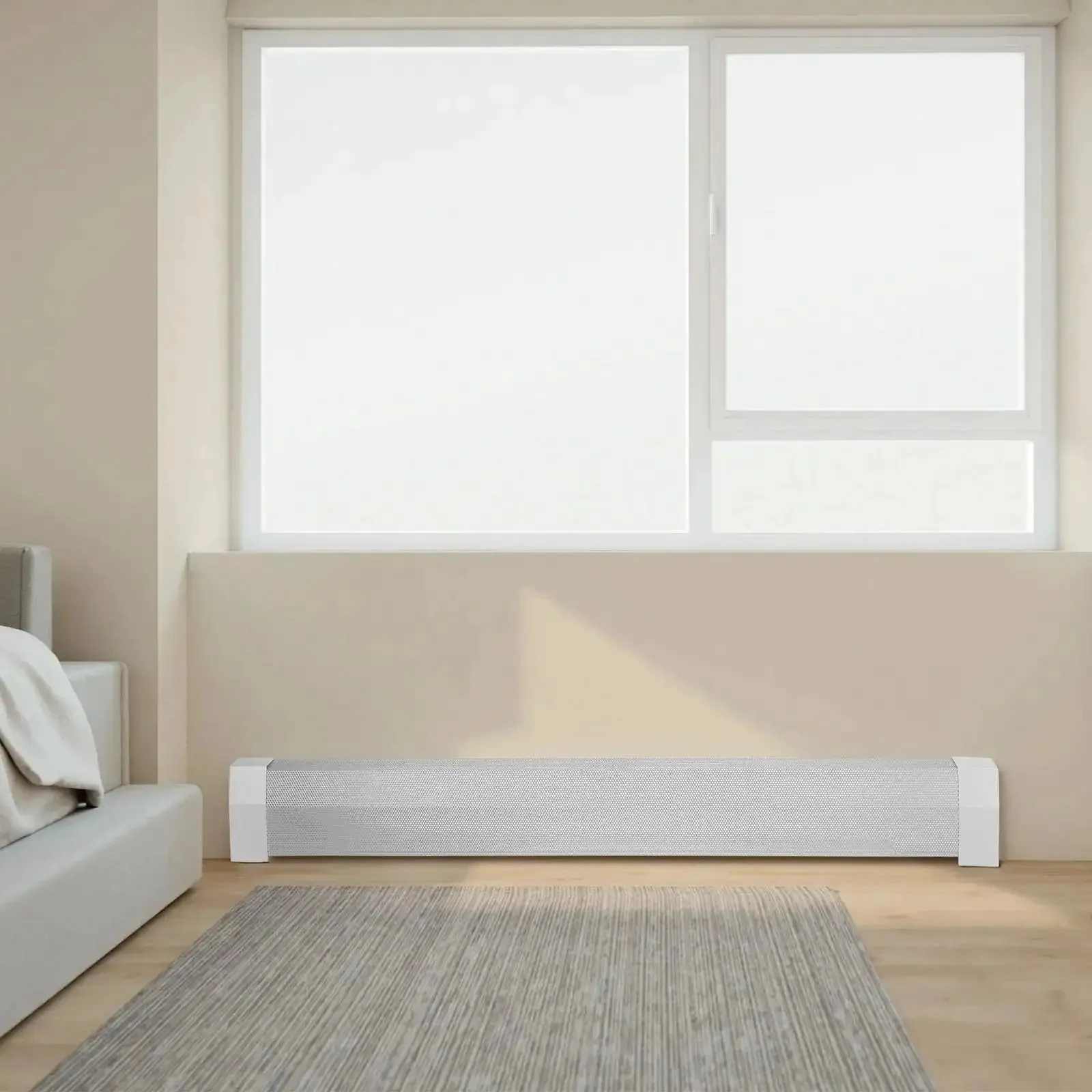 5 Ft Baseboard Heater Cover, Heavy Duty Steel Front Panel For Electric Heating Unit, Easy Installation, Replaces Old Cover, Durable White Finish, Slim Back Panel, Ideal Bedroom Home Improvement Upgrade - Image 3