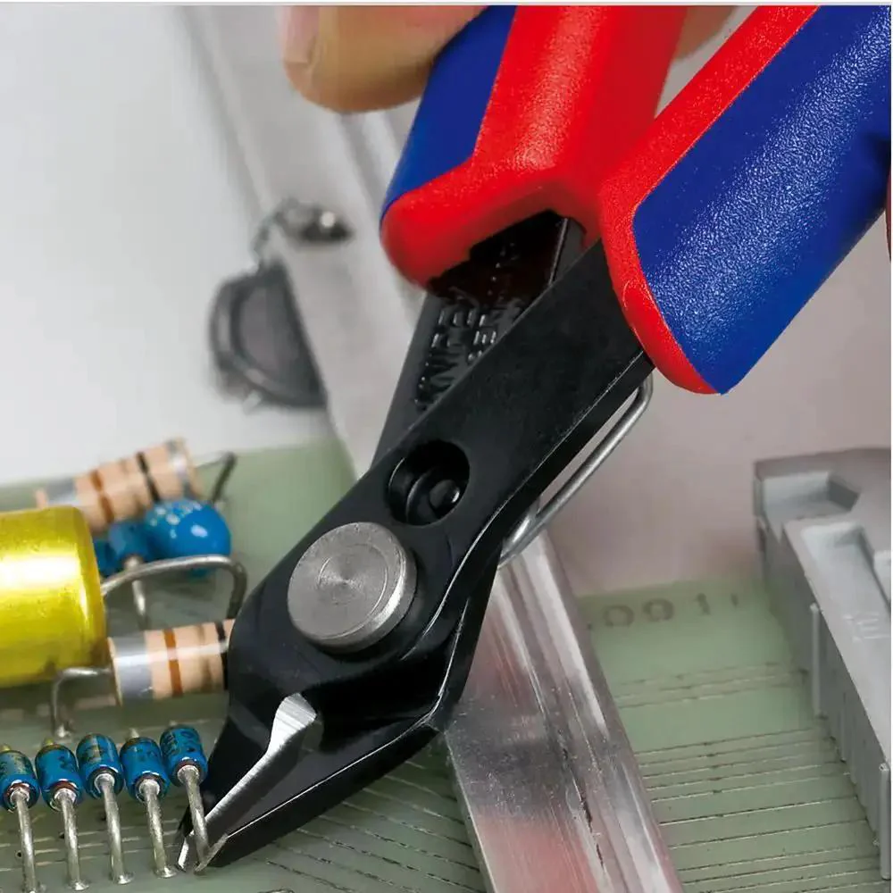 5-Inch Electronics Super Knips With Comfort Grip, Flush-Cut Snips For PCBs And Fiber Optic Cables, Induction-Hardened 64 HRC Blades, Ground Sharp Edges Without Bevel, Ultra Smooth Spring-Loaded Cut For Minimal Fatigue - Image 5