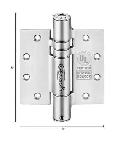 5 Inch Heavy Duty Spring Door Hinge With Built In Closer UL Listed Fire Rated Stainless Steel Satin Brushed Finish 3 Pack Next Level Durable Door Hardware For Smooth Quiet Closures - Image 2