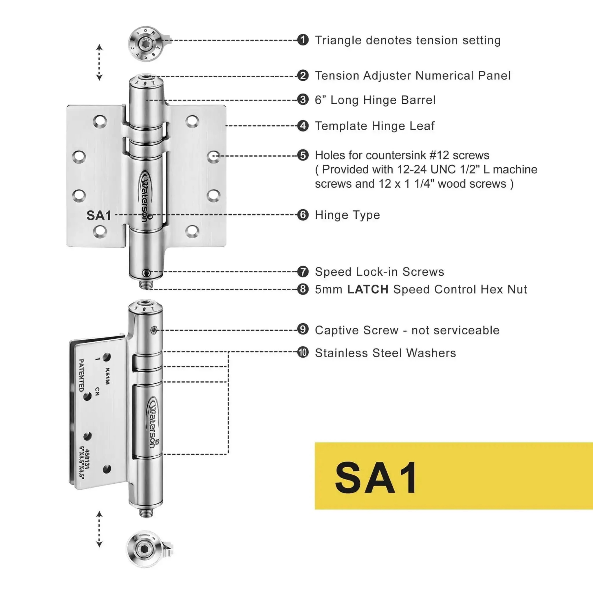 5 Inch Heavy Duty Spring Door Hinge With Built In Closer UL Listed Fire Rated Stainless Steel Satin Brushed Finish 3 Pack Next Level Durable Door Hardware For Smooth Quiet Closures - Image 6