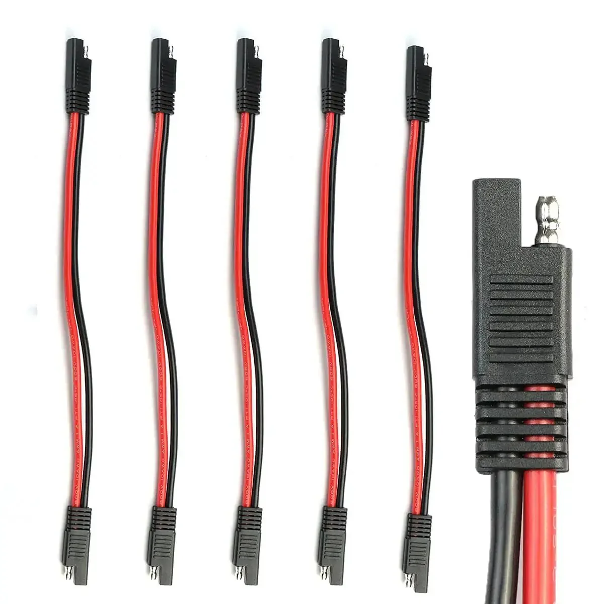 5 Pack 12 Gauge 2 Pin Quick Disconnect Polarized SAE Connector Wire Harness For Motorcycle Boat Car Tractor 12 Inch Red And Black Leads Waterproof Beefed Up Heavy Duty 12 AWG Copper Conductors Marine Grade - Image 4