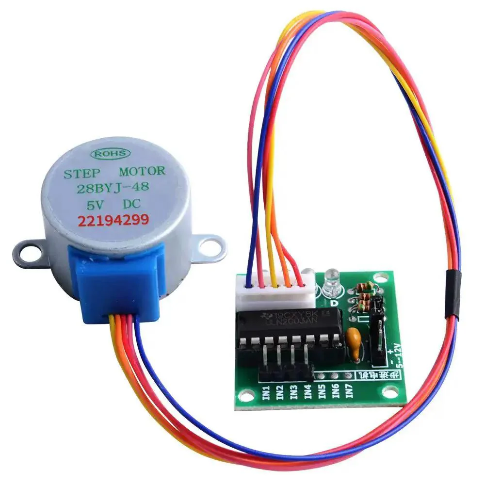5 Pack Geared Stepper Motors 28BYJ-48 5V With ULN2003 Driver Board, Dupont Wires And Ribbon Cables, Arduino Compatible, High Torque Quiet Operation For Robotics And DIY Projects - Image 4