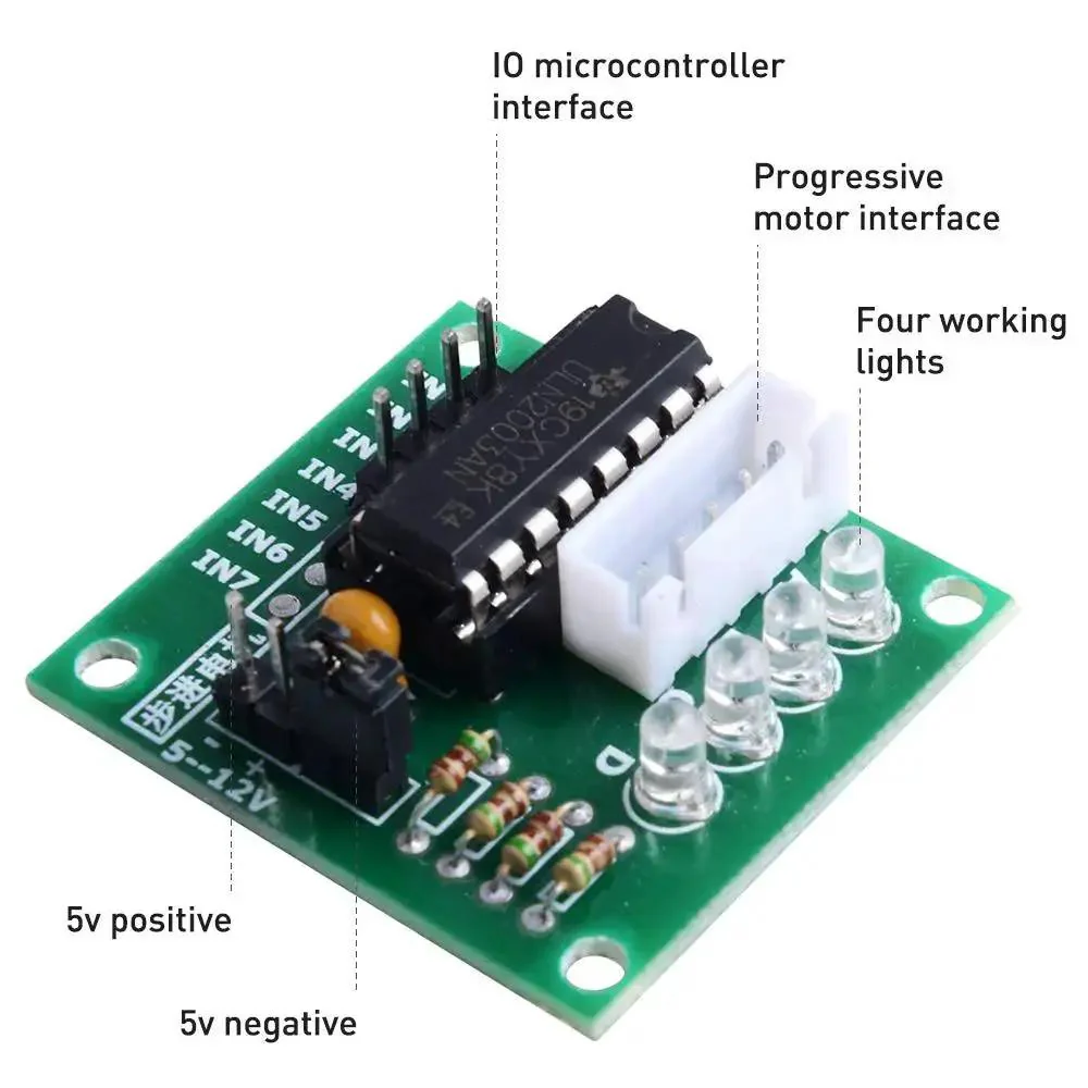 5 Pack Geared Stepper Motors 28BYJ-48 5V With ULN2003 Driver Board, Dupont Wires And Ribbon Cables, Arduino Compatible, High Torque Quiet Operation For Robotics And DIY Projects - Image 9