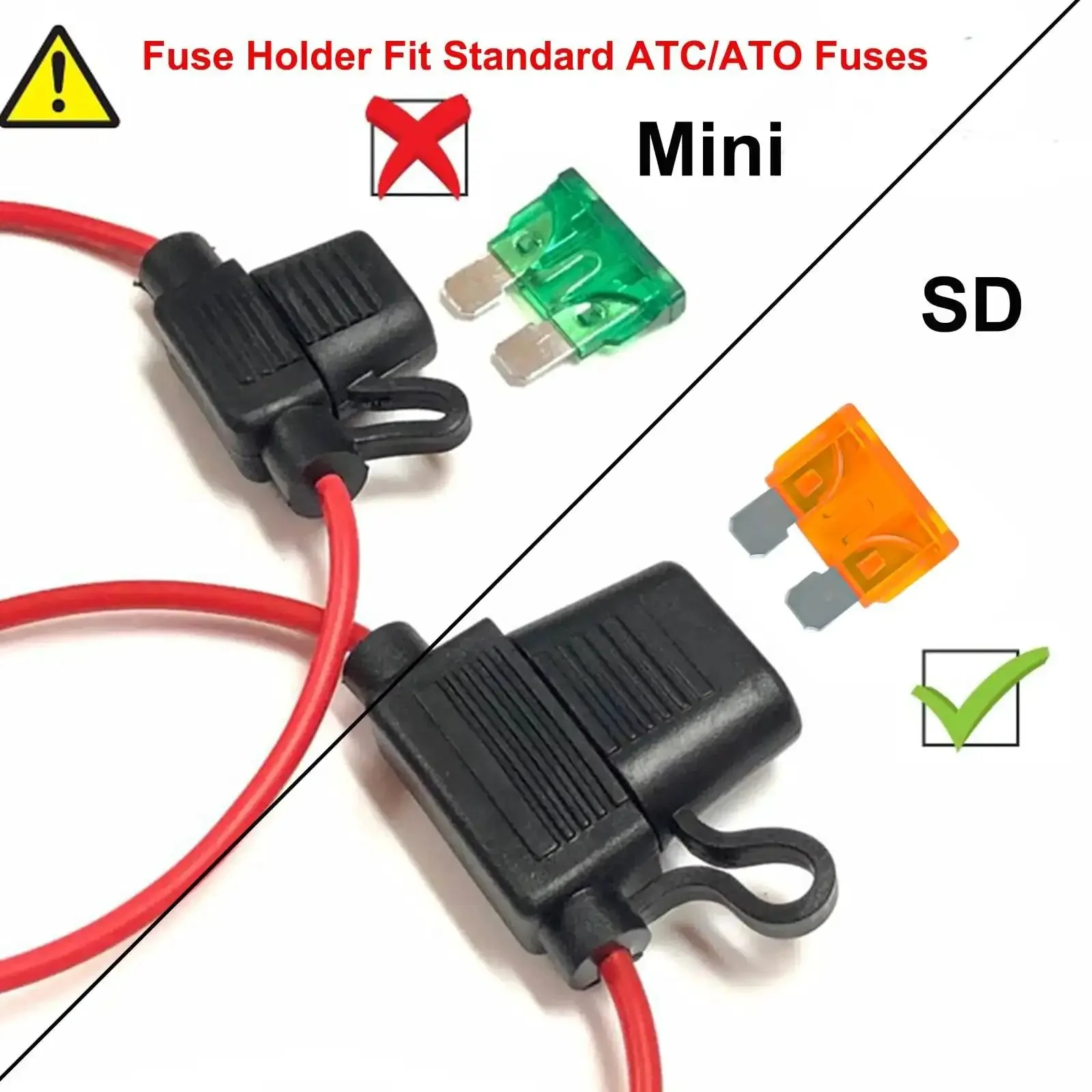 5 Pack Inline Fuse Holders With 16 AWG Waterproof Design And 5A ATC ATO Blade Fuses, Ideal For Automotive And Marine Electrical Upgrades, DIY Wiring Projects, And Flexible Power Distribution - Image 6