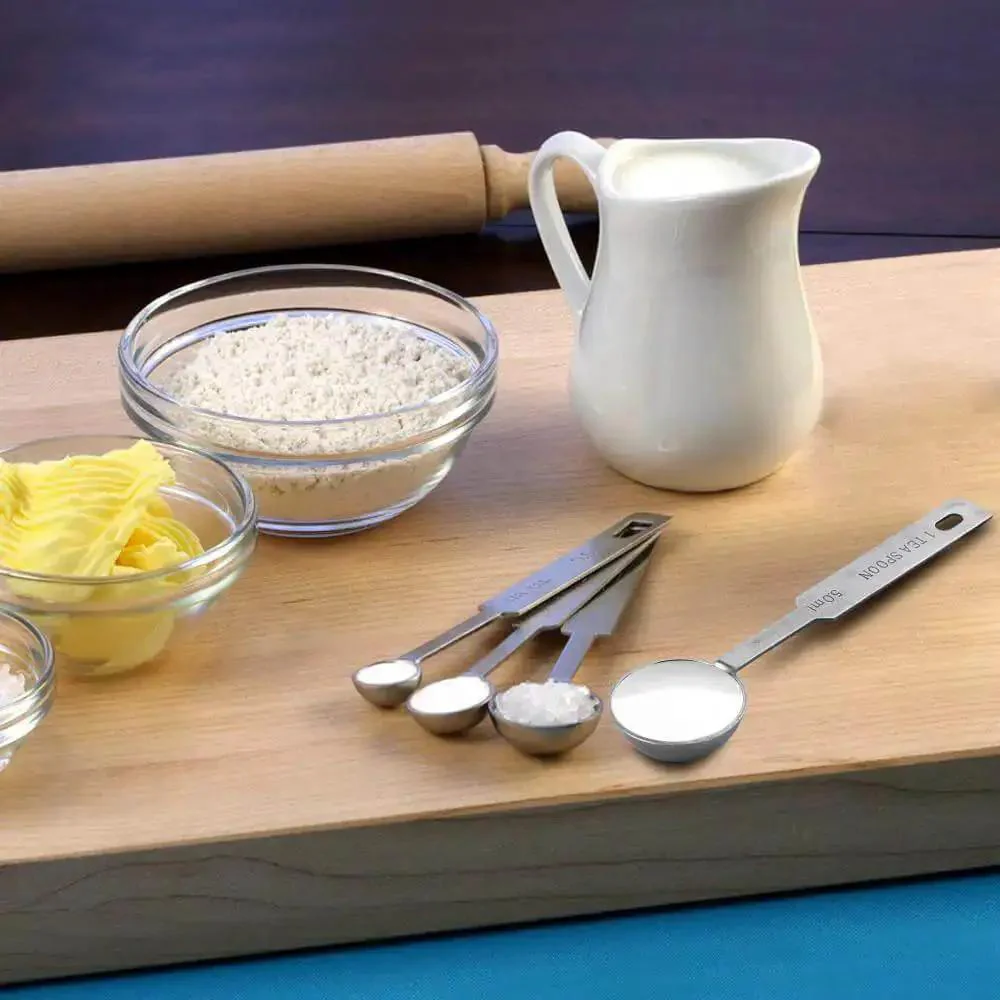 5 Piece Measuring Spoons Set With 1/8 Tsp 1/4 Tsp 1/2 Tsp 1 Tsp And 1 Tbsp Stainless Steel Food Grade Kitchen Spoons For Precise Cooking And Baking Durable No Fuss Easy To Read Measurements Kitchen Must Have - Image 2