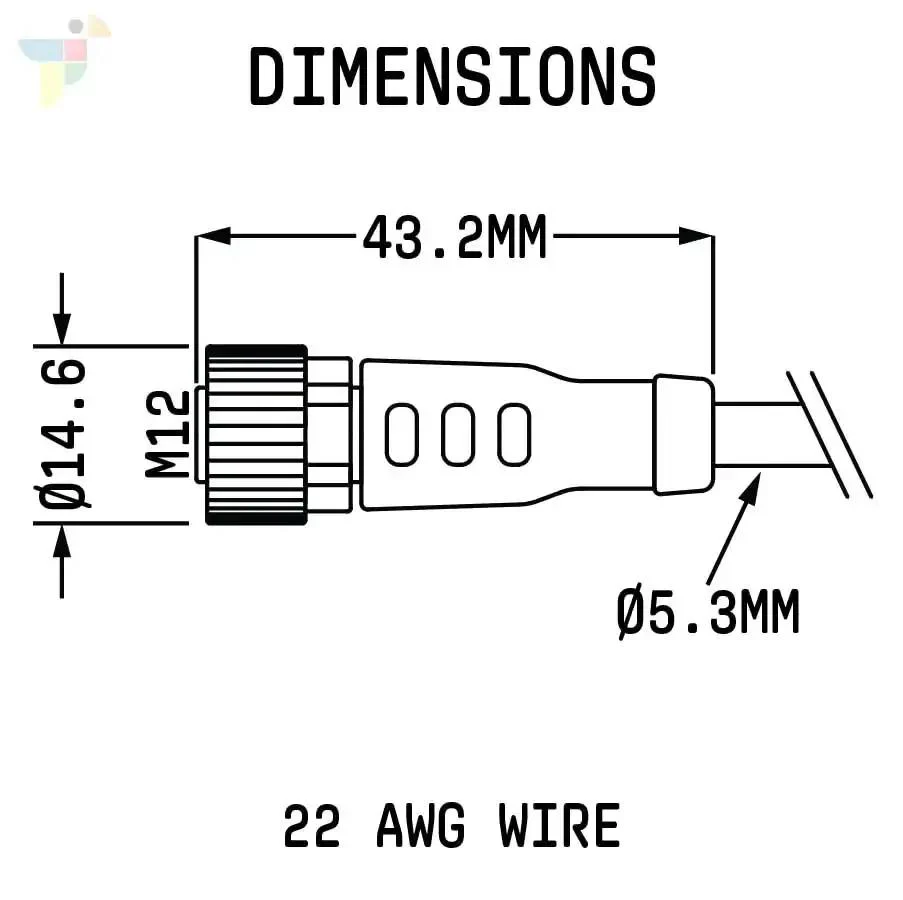 5 Pin Female Sensor Cable With Flying Leads 0.5m ACoded 22AWG PVC Insulated 300V 3A For Proximity Sensors Photoelectric Sensors And PLC Wiring Easy Open Wire Termination For Quick Plug And Play Setup - Image 2