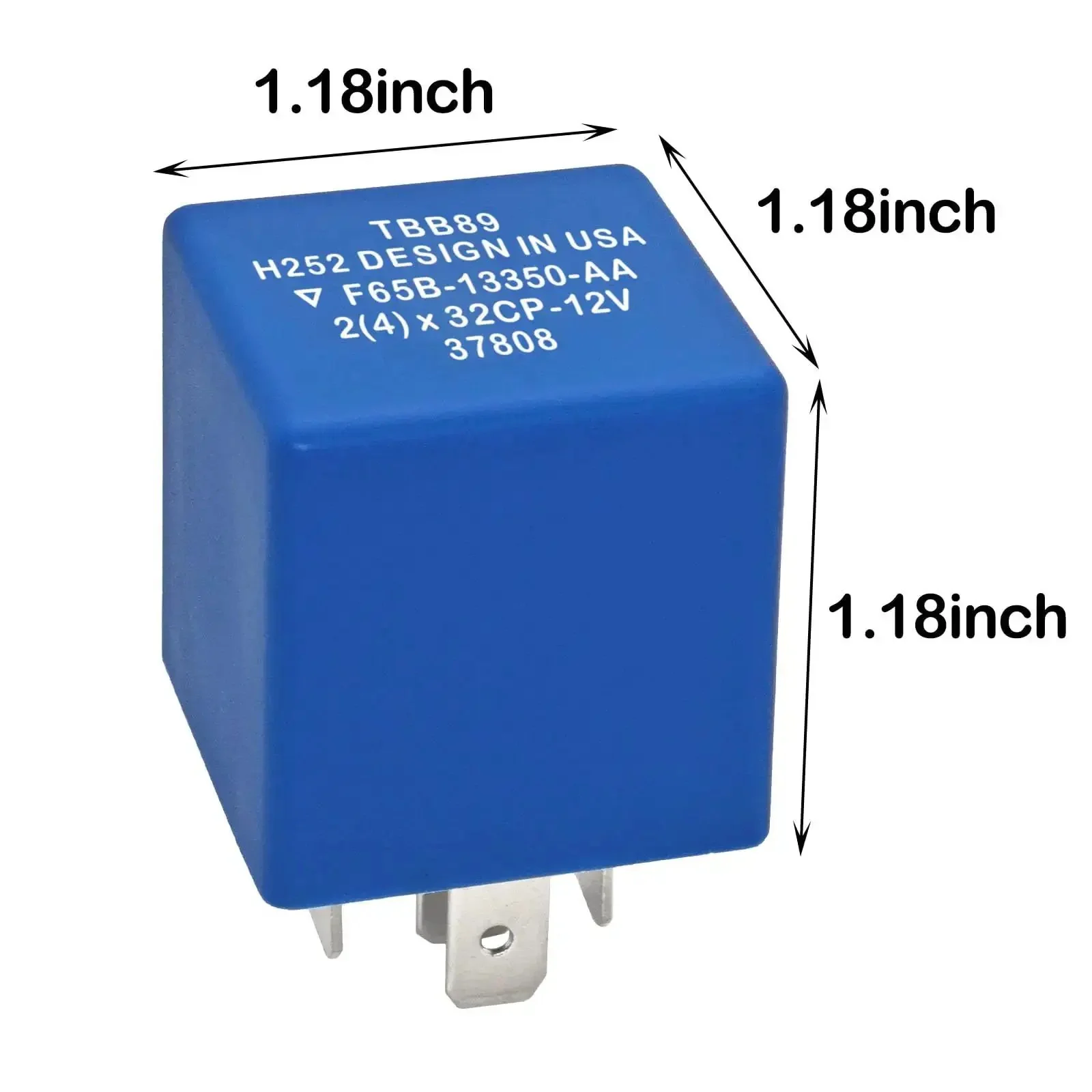 5-Pin Flasher Relay Replacement For Turn Signals And Hazard Warnings, Models With 5C3T-13350-AA Or F65B-13350-AA, TBB89 Beefed Up Hyper Flash Fix, Direct OEM Replacement For Ford Lincoln Mercury Vehicles, Durable Auto Electrical Relay - Image 6