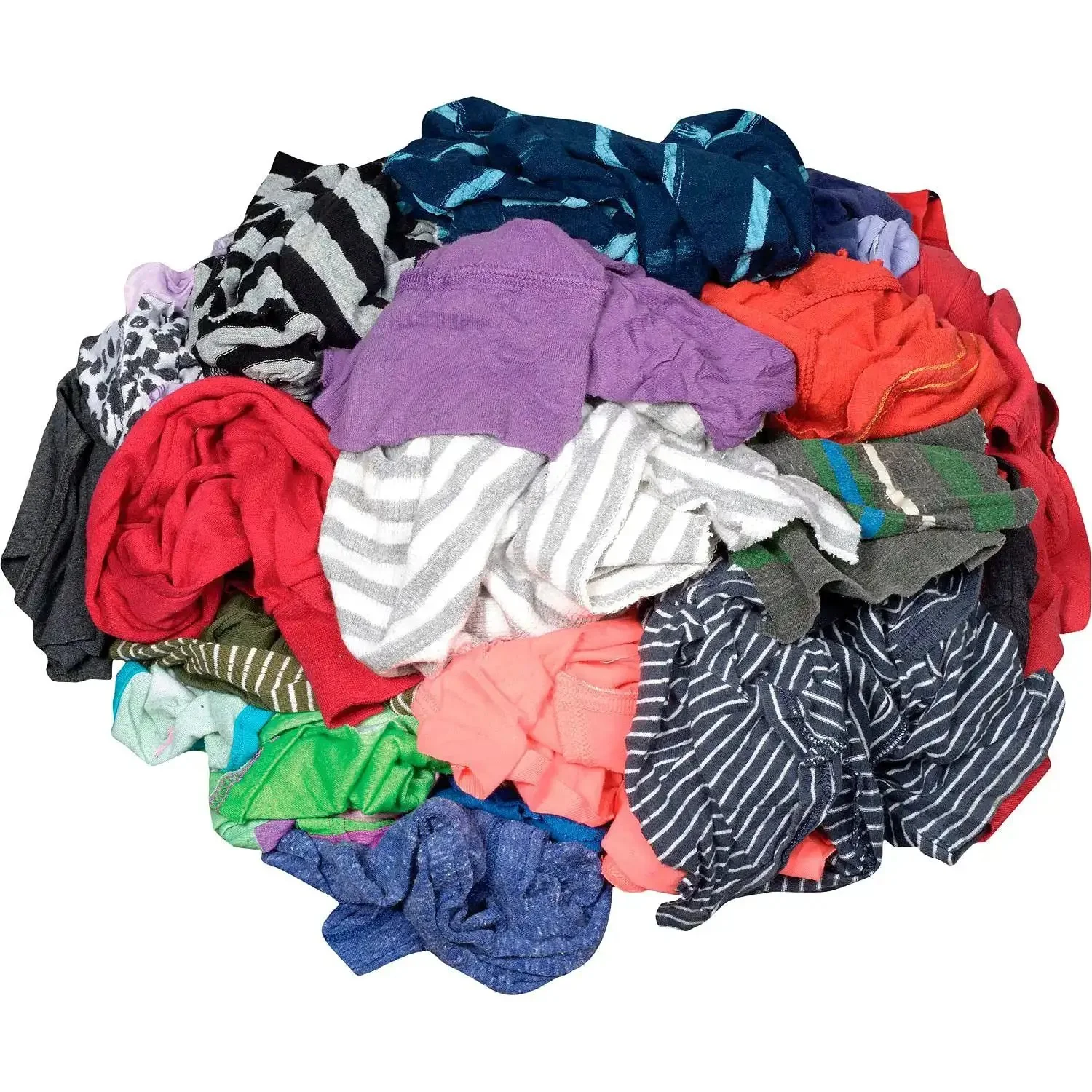 50 Lb Box Of Recycled Cut Rags Mixed Colors For Polishing Finishing Dusting And Cleaning Jobs Made From Washed And Cut White T Shirts And Other Assorted Knits In Various Types And Sizes 300 Towels - Image 3