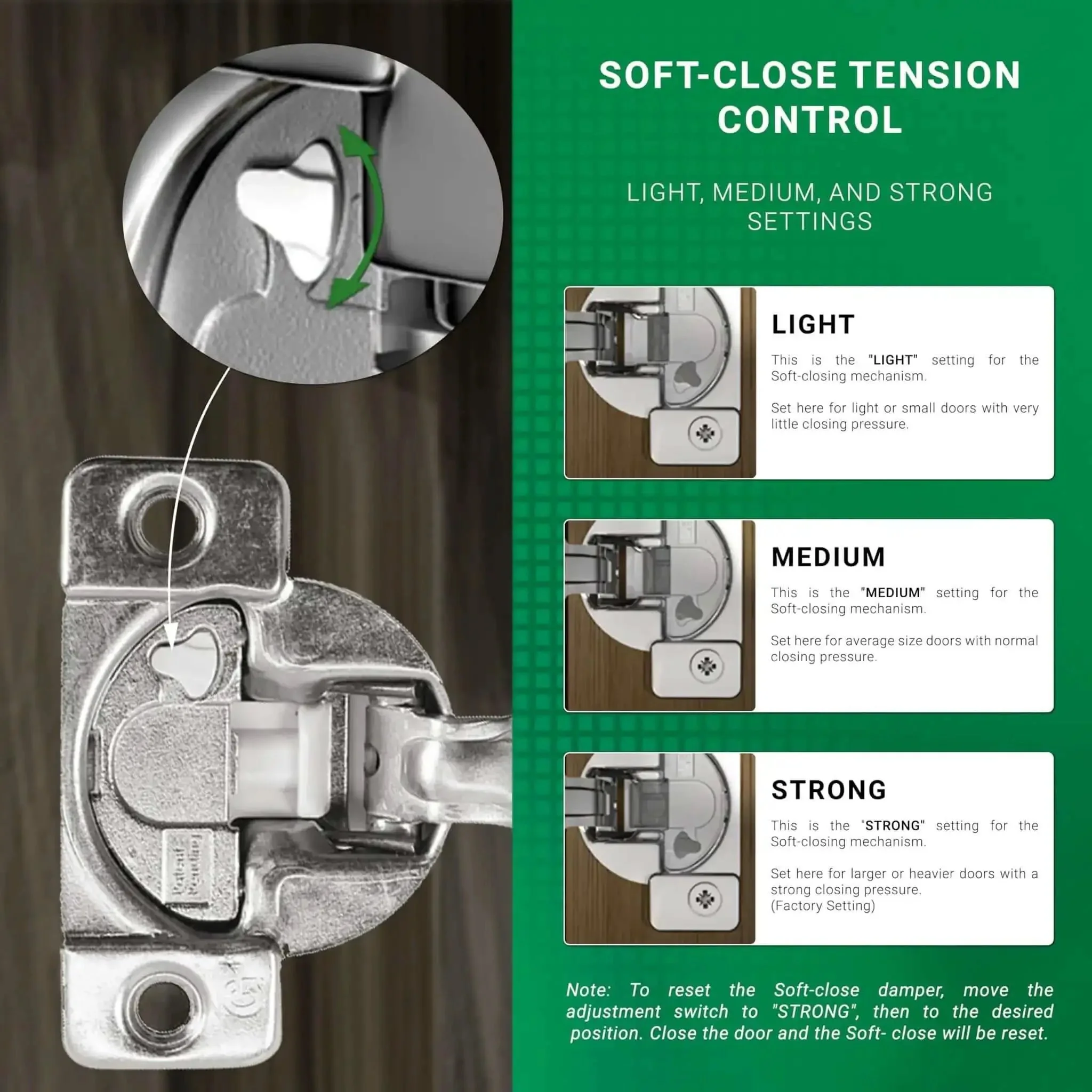 50 Pack Cabinet Hinges With Soft Close, 108 Degree Opening, 1 Inch Overlay, Screw On, Compact Design, 3 Level Adjustment, 45mm Boring Pattern, 3 Way Adjustable Hinge For Reliable Kitchen And Bath Cabinets - Image 7