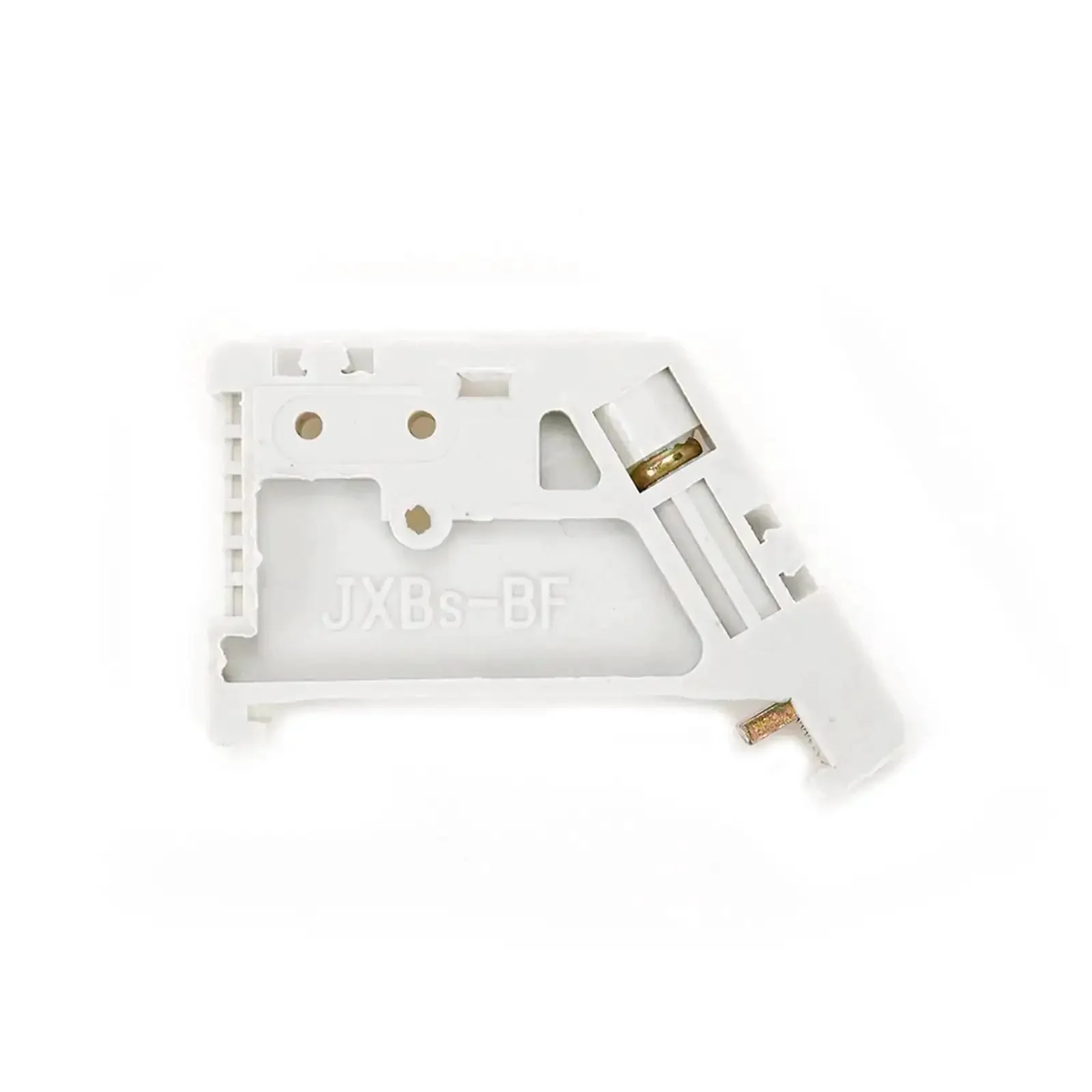 50 Pack EW 35mm DIN Rail Terminal Block End Stopper Mounting Clips For DIN Rail Terminal Blocks, Durable Metal And Plastic Construction In White, 3mm Screw Thread, Fits 35mm Slide Plates, Ideal Electrical Panel Wiring Accessories - Image 4
