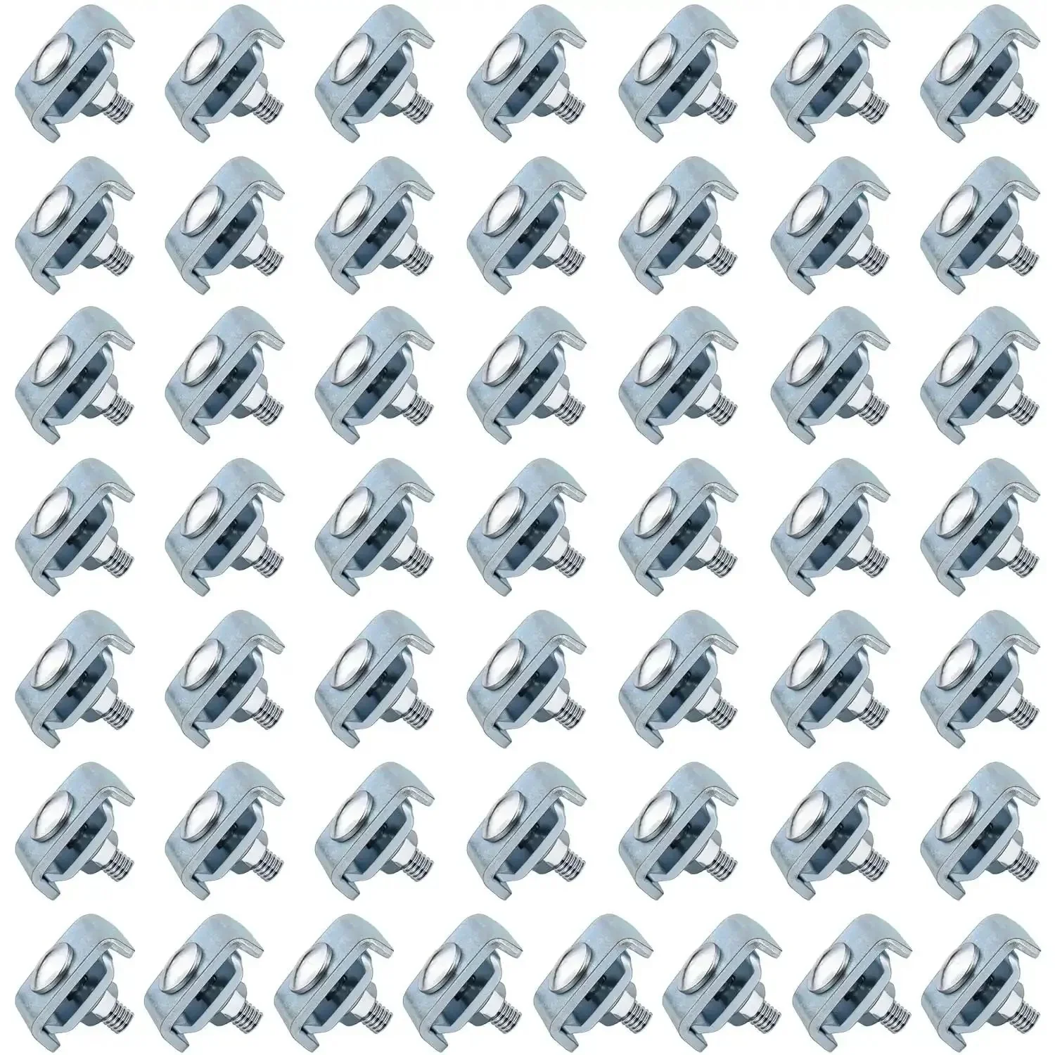 50 Pack Wire Mesh Cable Tray Coupler Kit for Basket Cable Management, Heavy Duty Steel End To End Splice Connector Reinforced Joint Clamp Fits 4 To 6 mm Diameter Basket Trays - Image 2