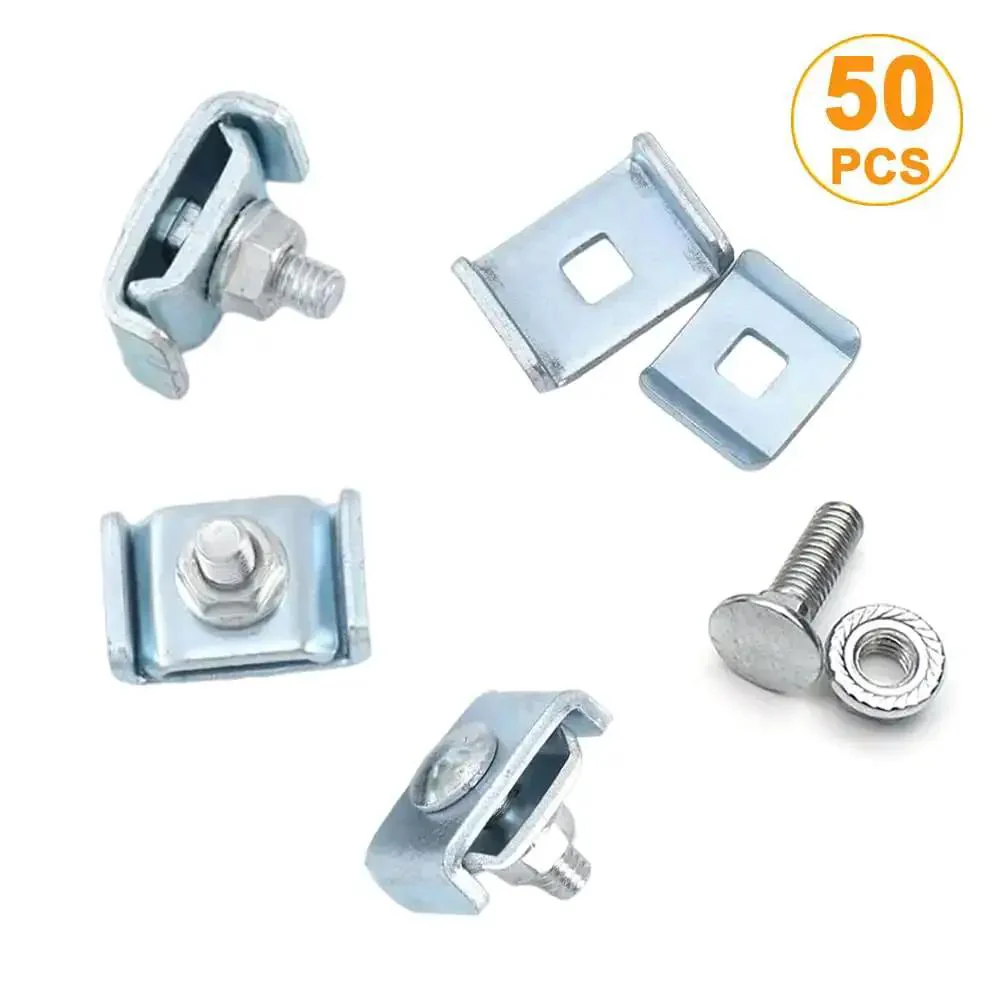 50 Pack Wire Mesh Cable Tray Coupler Kit for Basket Cable Management, Heavy Duty Steel End To End Splice Connector Reinforced Joint Clamp Fits 4 To 6 mm Diameter Basket Trays - Image 3