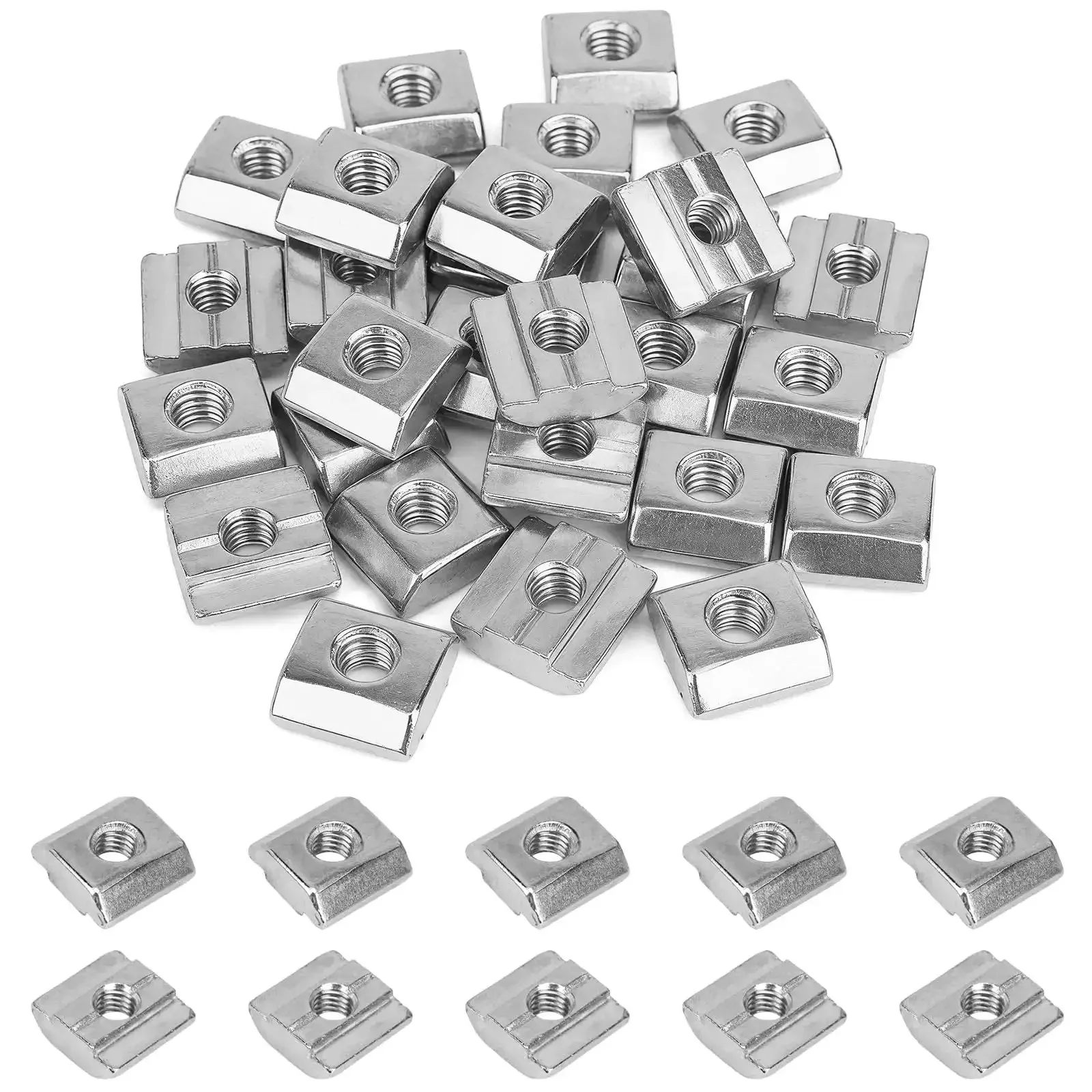 50 Pcs M8 Sliding T Nuts Hammer Head T Nut Fastener Kit For 4040 Aluminum Extrusion Profile With 10mm T Slot And Eight Point Two Millimeter Slot Width Built To Last And Perfect For DIY Projects And Industrial Builds