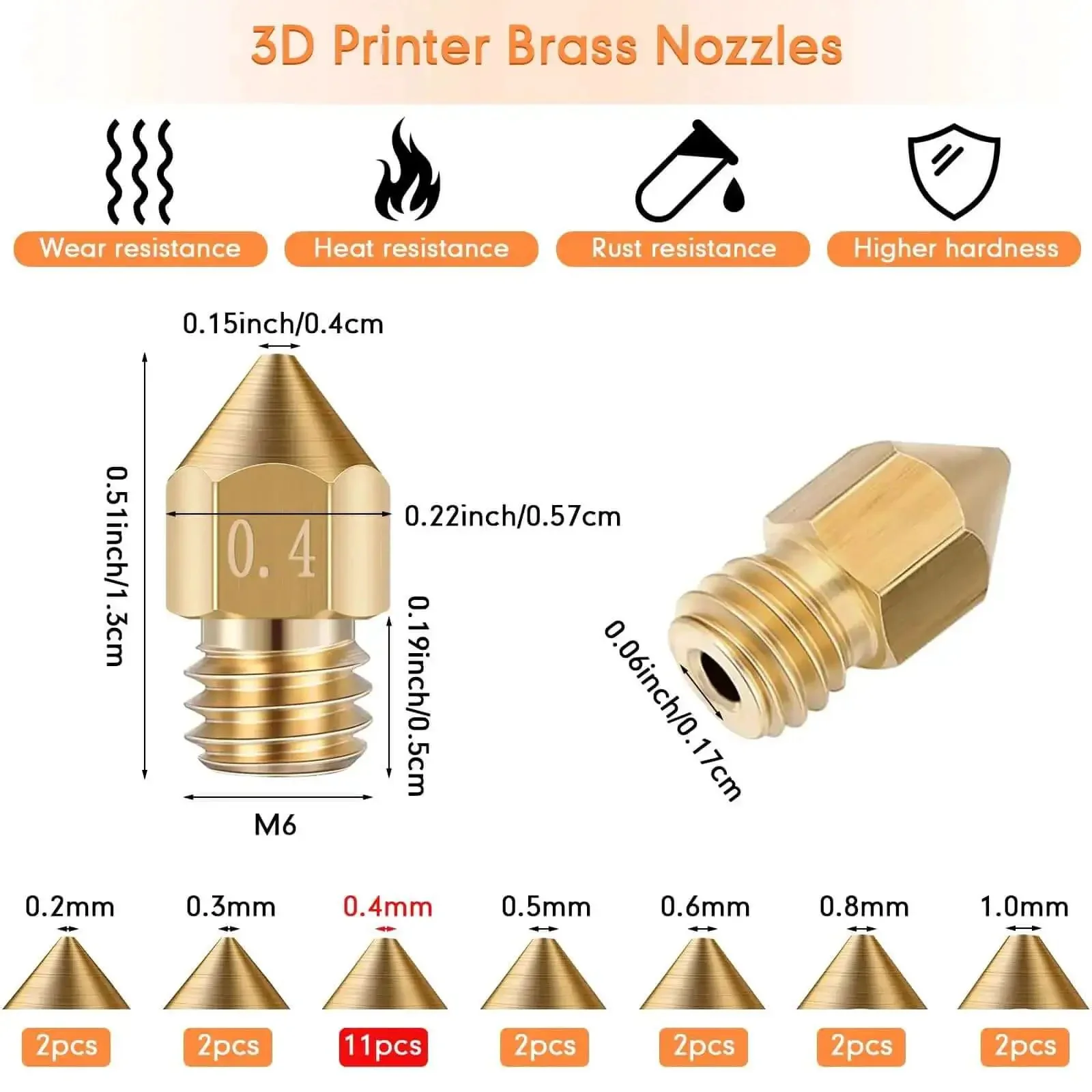 50 Piece 3D Printer Nozzle Cleaning Kit With MK8 Nozzles And Cleaning Needles, Curved Tweezers, And Essential Maintenance Tools For Creality Ender 3 CR 10 MakerBot Models, Ideal For Quick Nozzle Swaps, Clearing Jams, And Print Quality - Image 7