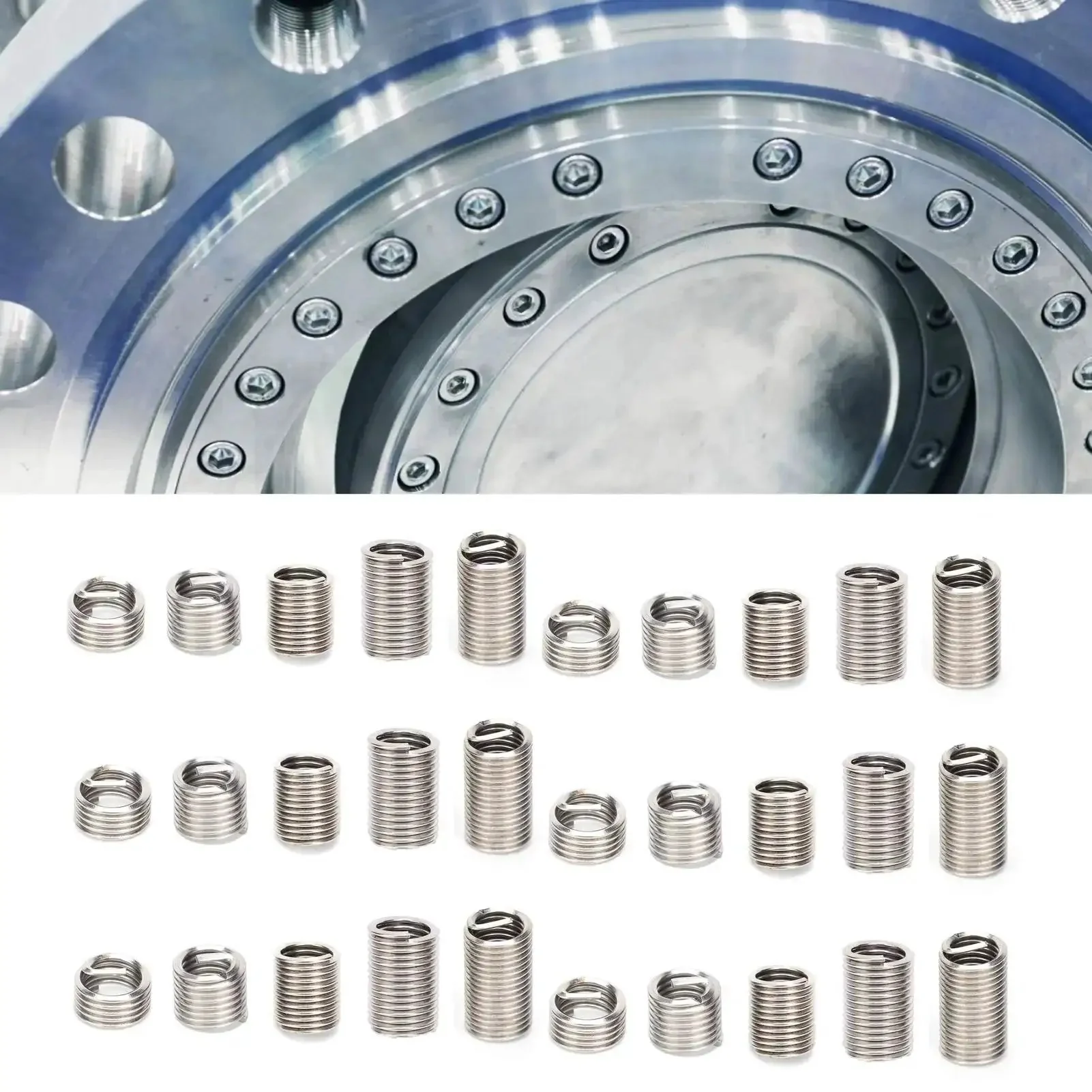 50 Piece Metric Helicoil Kit M10 X 1.5 X 2.5D Wire Thread Insert Sleeve Bushing For Thread Repair In Automotive Marine Machinery And Home DIY Projects - Image 4