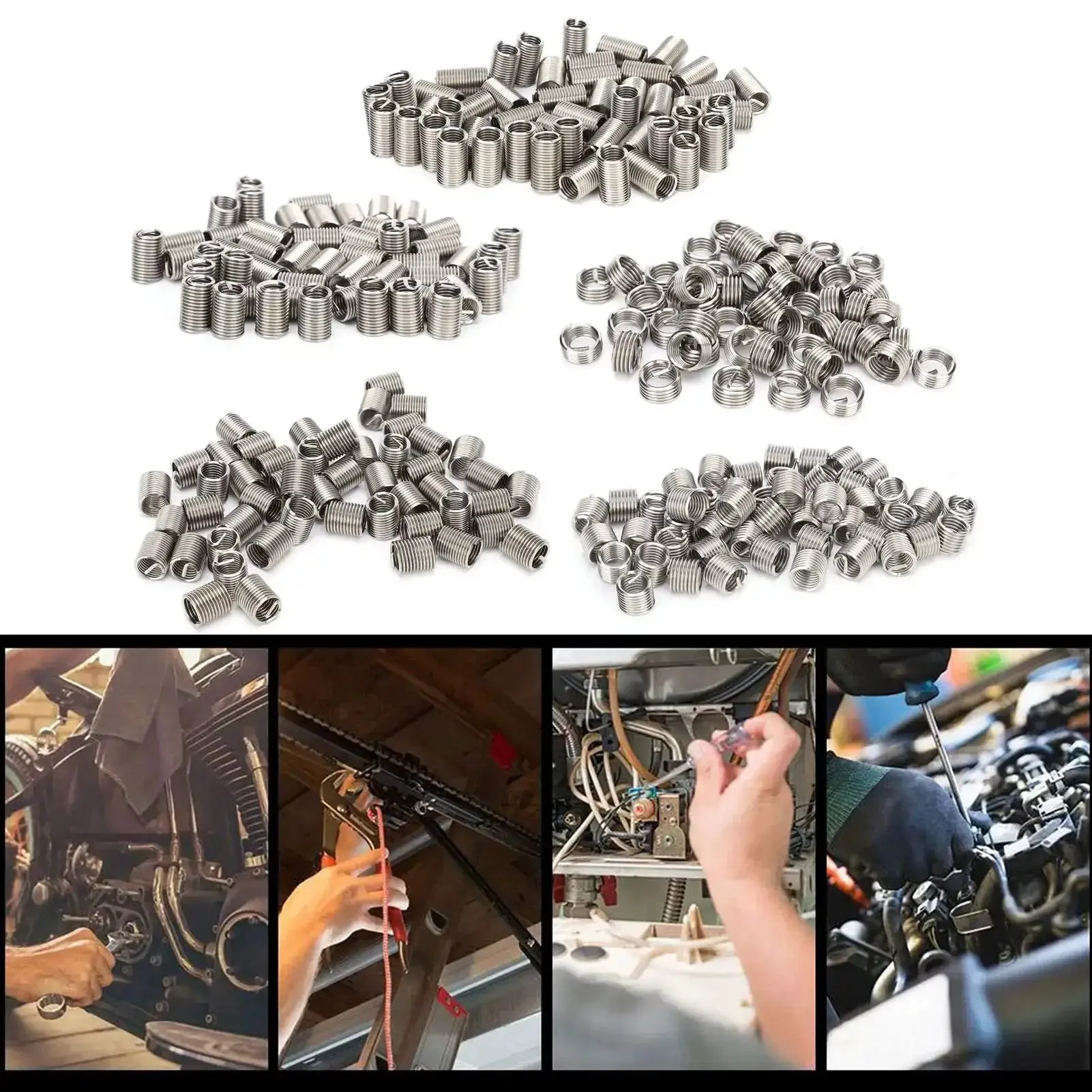50 Piece Metric Helicoil Kit M10 X 1.5 X 2.5D Wire Thread Insert Sleeve Bushing For Thread Repair In Automotive Marine Machinery And Home DIY Projects - Image 5